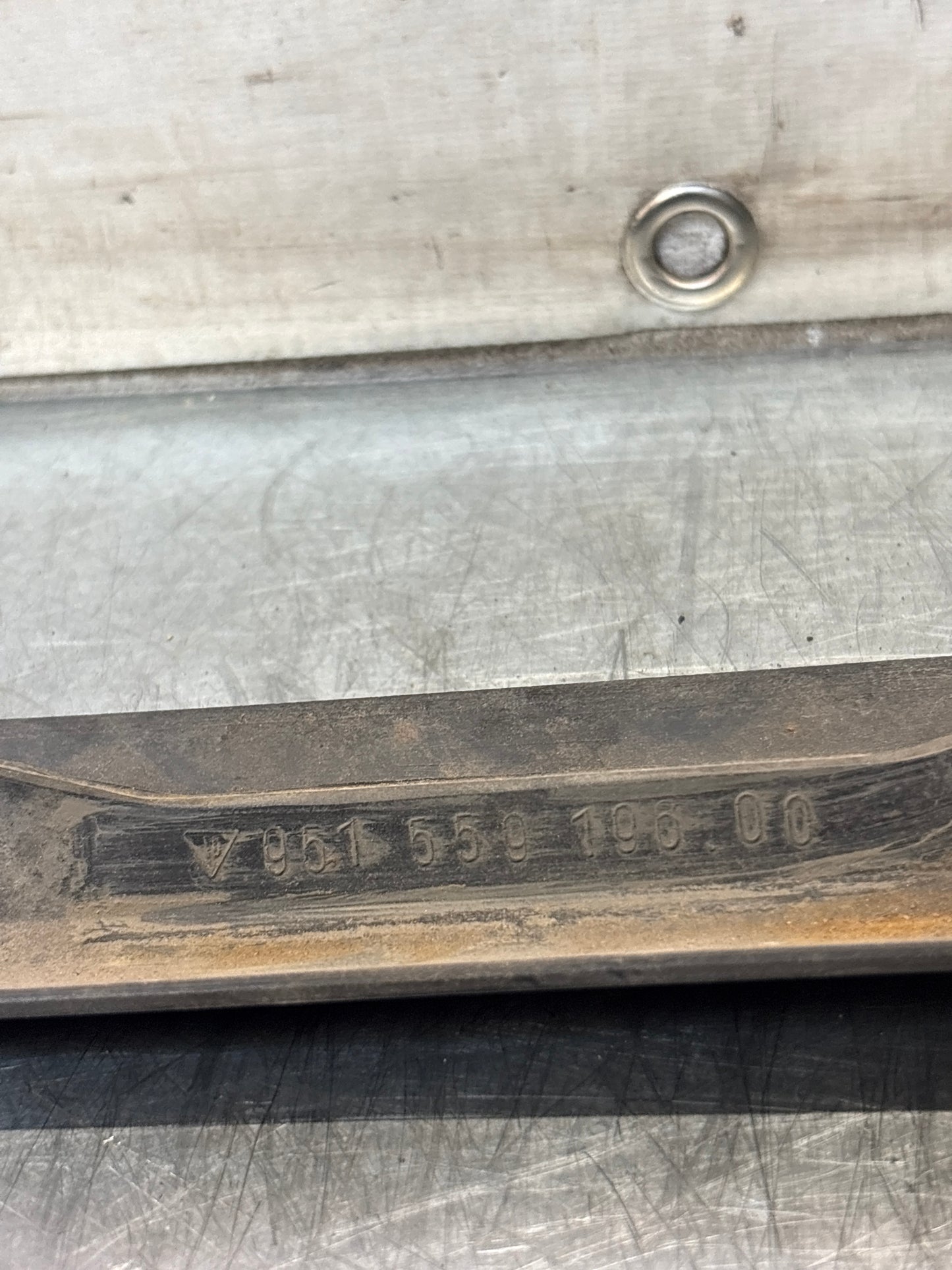 Porsche 944 lower door sill trim molding right side, used 9515591600