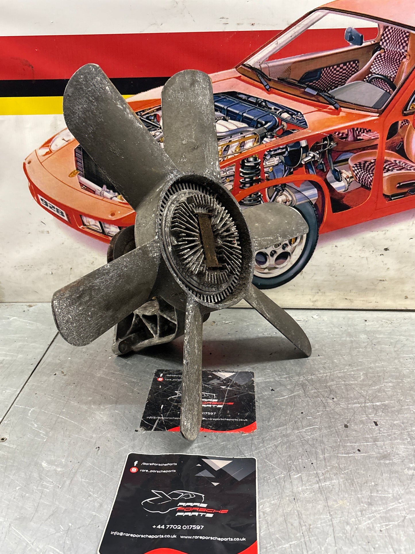 Porsche 928 Engine cooling viscous fan with bracket used 92810613701, 9281061101R