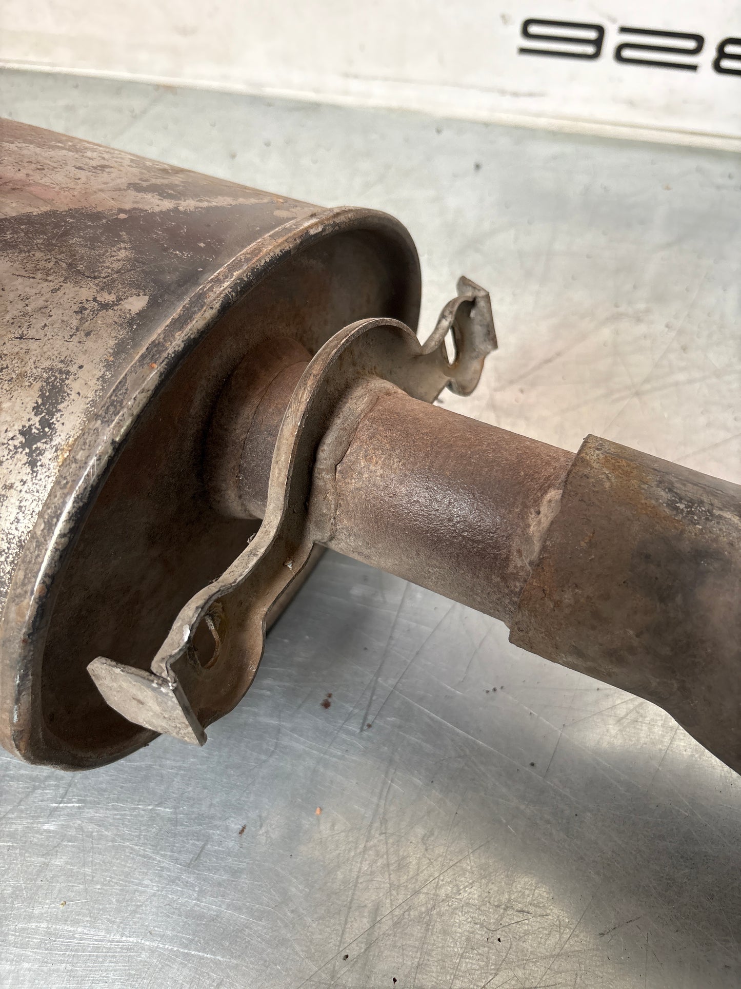 Porsche 924S / 944 2.5 N/A Bischoff exhaust system rear muffler, used 94411108301