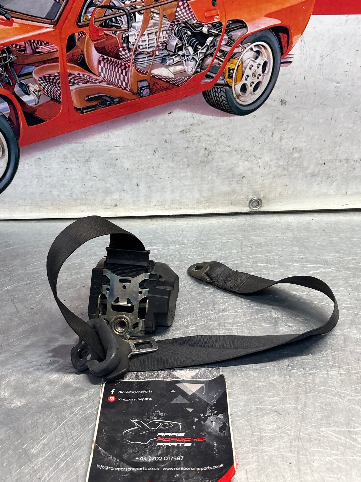 Porsche 911 996 front left seatbelt, used 99680303503