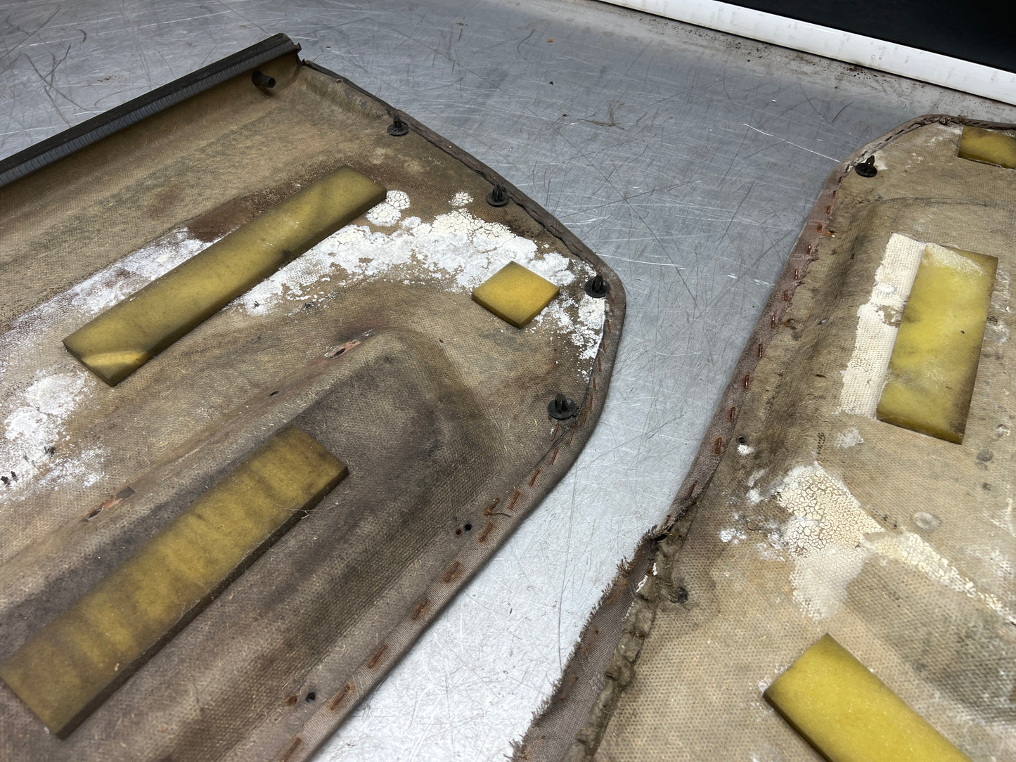 Porsche 924 944 -85.5 pair of Used RHD Porsche scripted door cards, 478867011 / 478867012 used spares or repairs