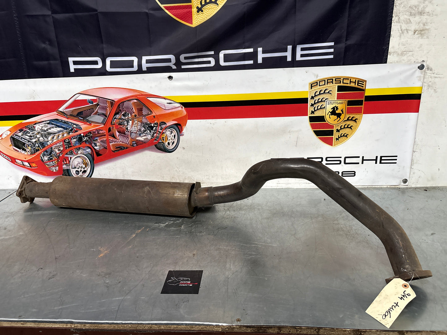 Porsche 944 Turbo front exhaust muffler 95111109303 used
