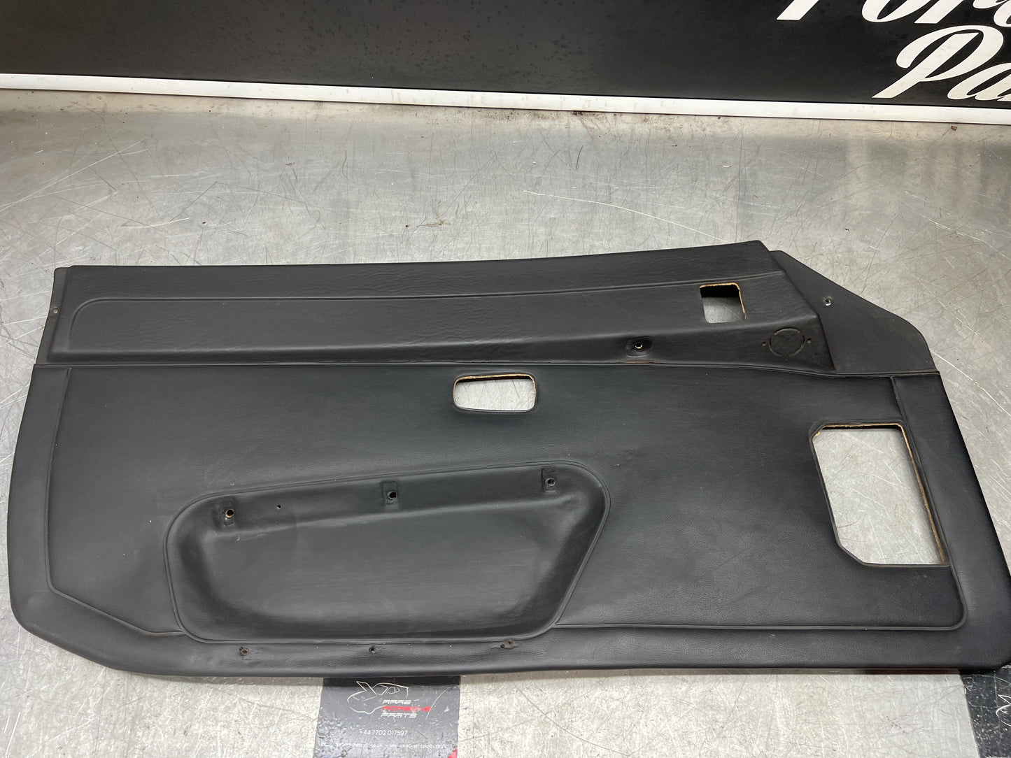 Porsche 924/944 early Porsche black door card used condition left side, Rhd, 478867011