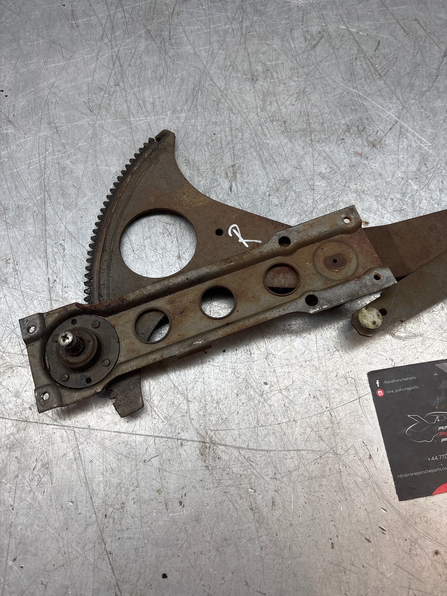 Porsche 924 early Manual window regulator, used, right 477837442