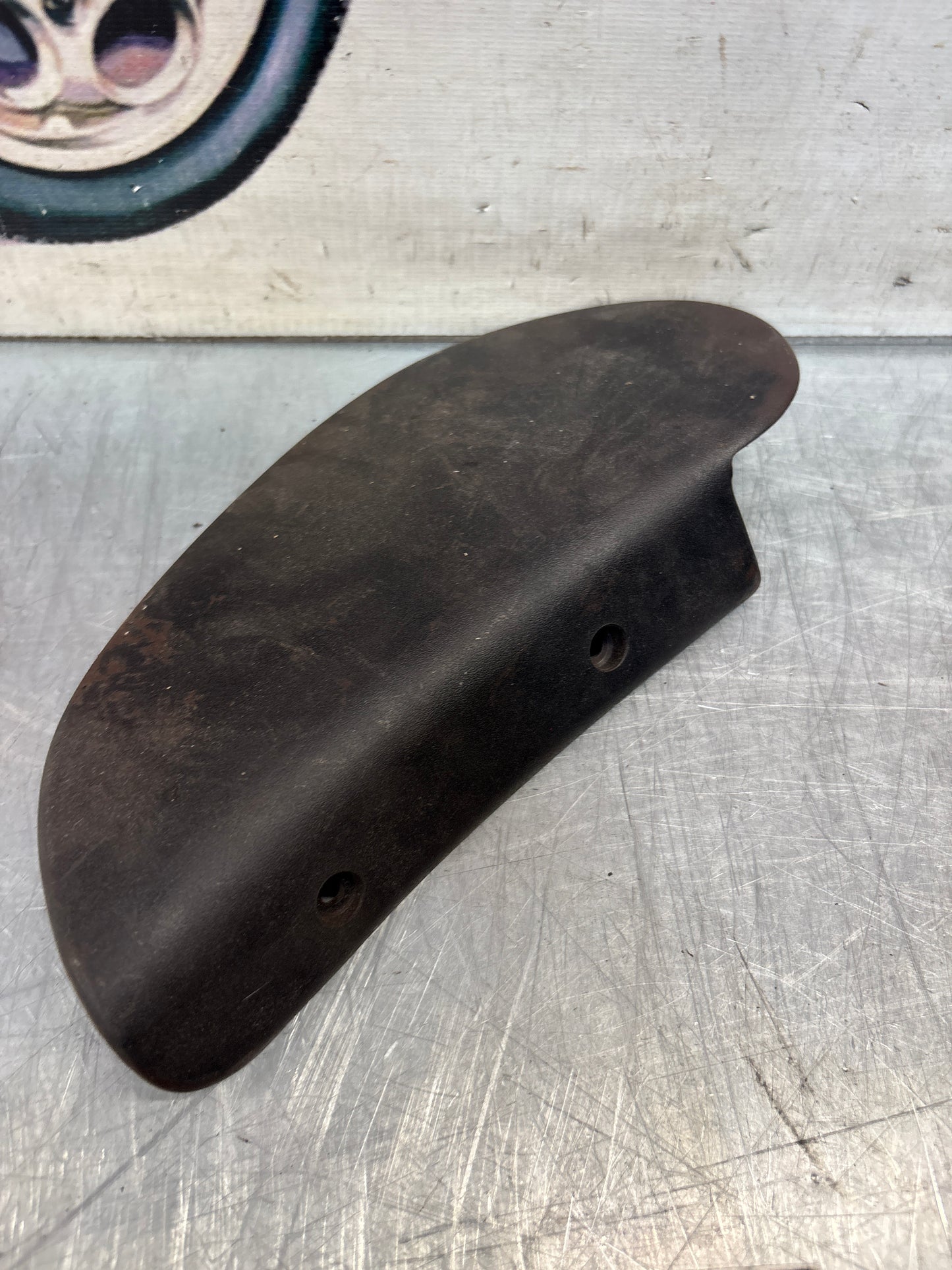 Porsche 928 seat hinge cover brown painted to black used 92852114802