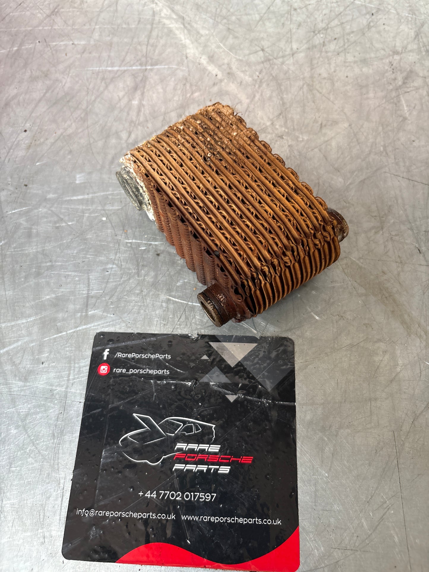 Porsche 924S 944 oil-water radiator, oil cooler, heat exchanger 94410716501 used