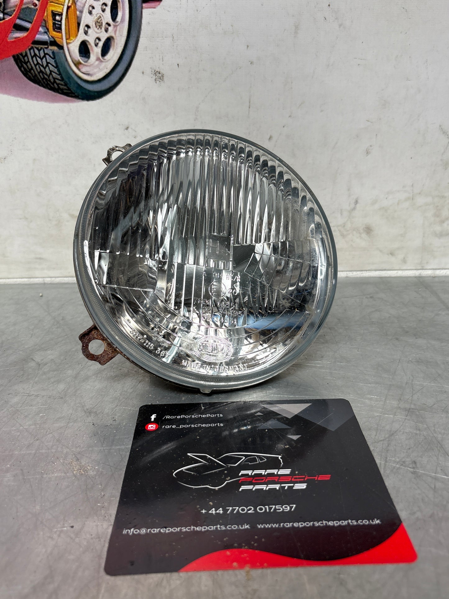Porsche 924 / 944 Hella H4 headlight, used 477941771 / 317115367