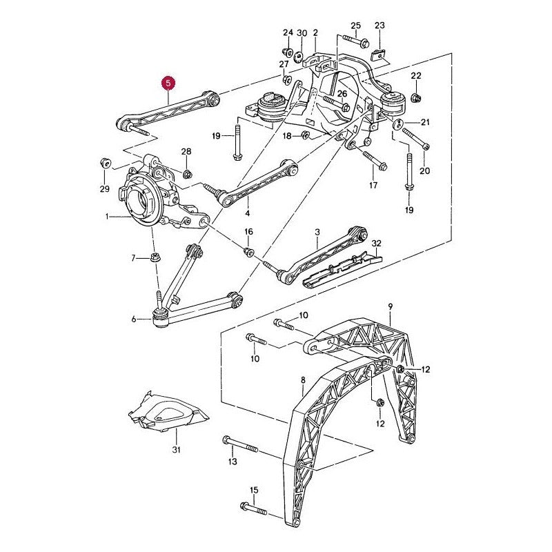Porsche 993 Track Control Arm, Upper Rear, 99333104703 New