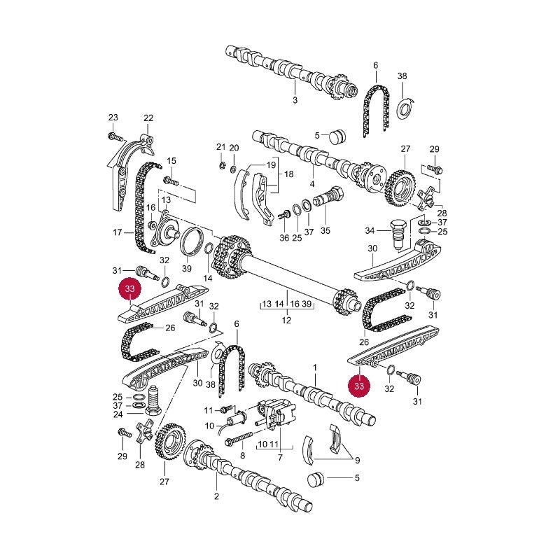 Porsche 986 996 Timing Chain Guide Rail, 99610517353 New