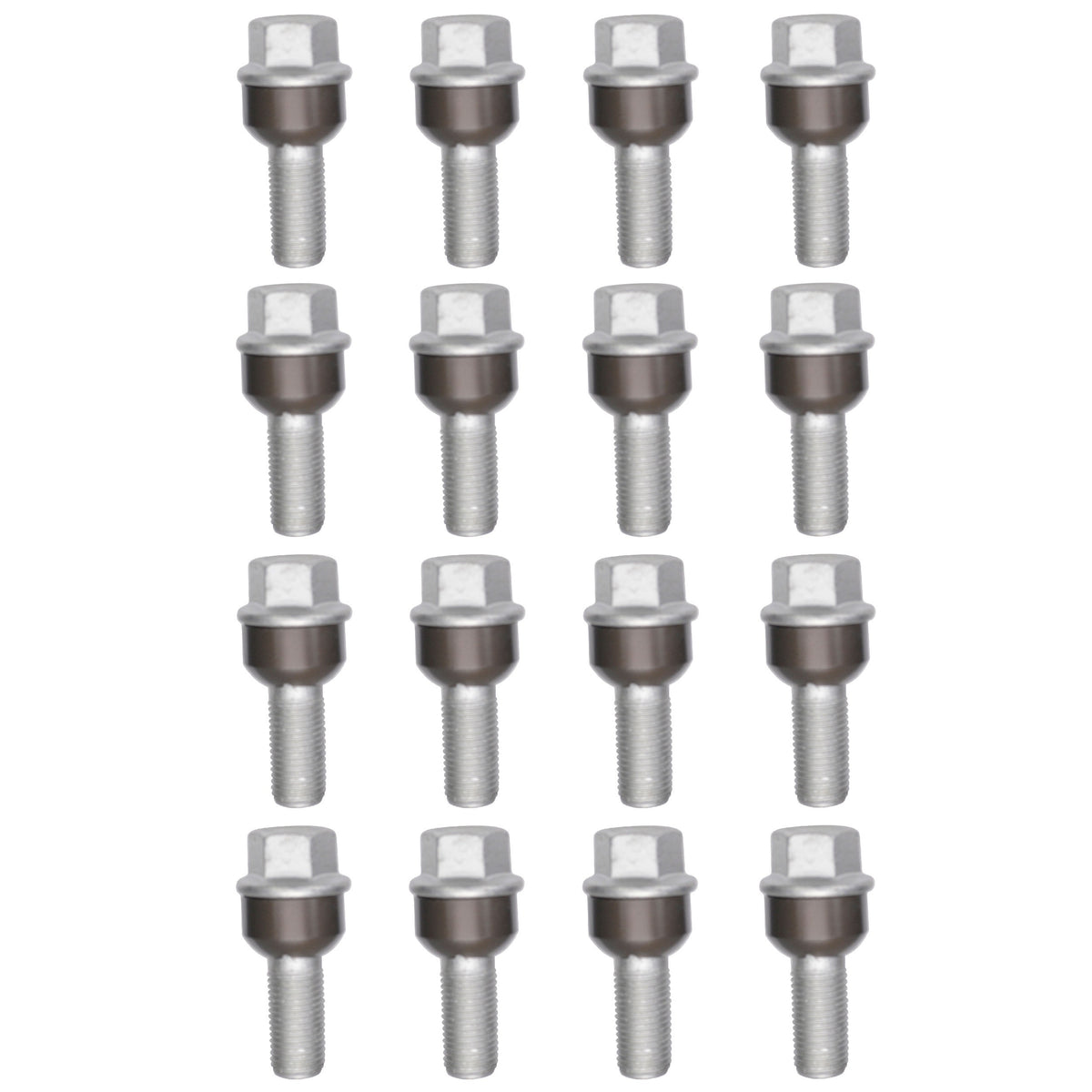 Porsche 986 996 997 Wheel Bolt, Standard, SET of 16, M14x1.5 30mm, 99736120301 New