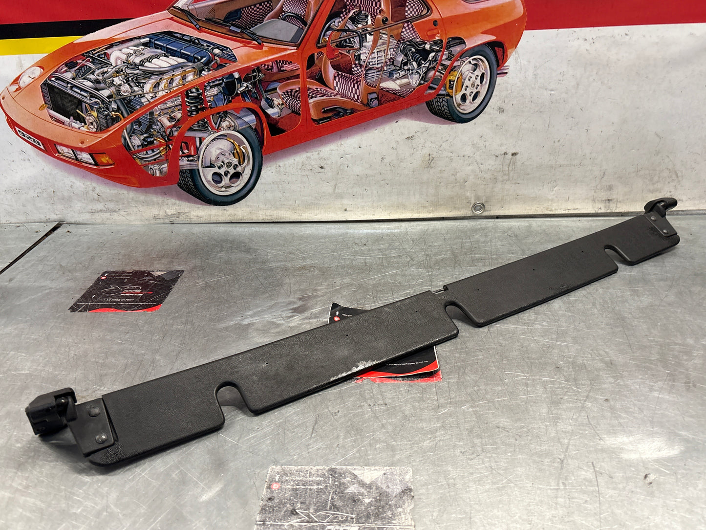 Porsche 924/944/968 Sunroof Air Deflector, with hinges, used  94456409300 / 477871681 / 477871682