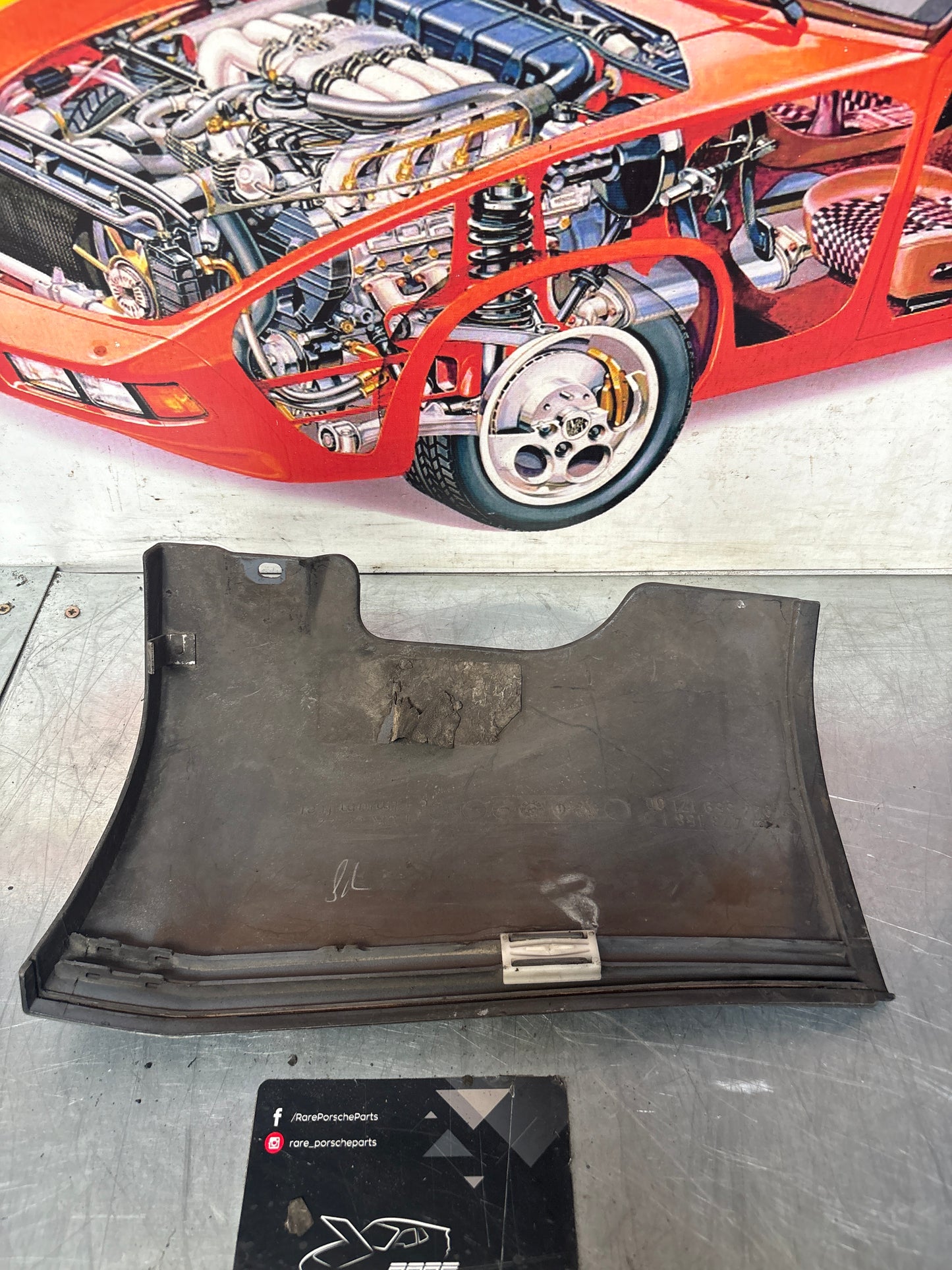 Porsche 968 left sill cover, used 94455917100