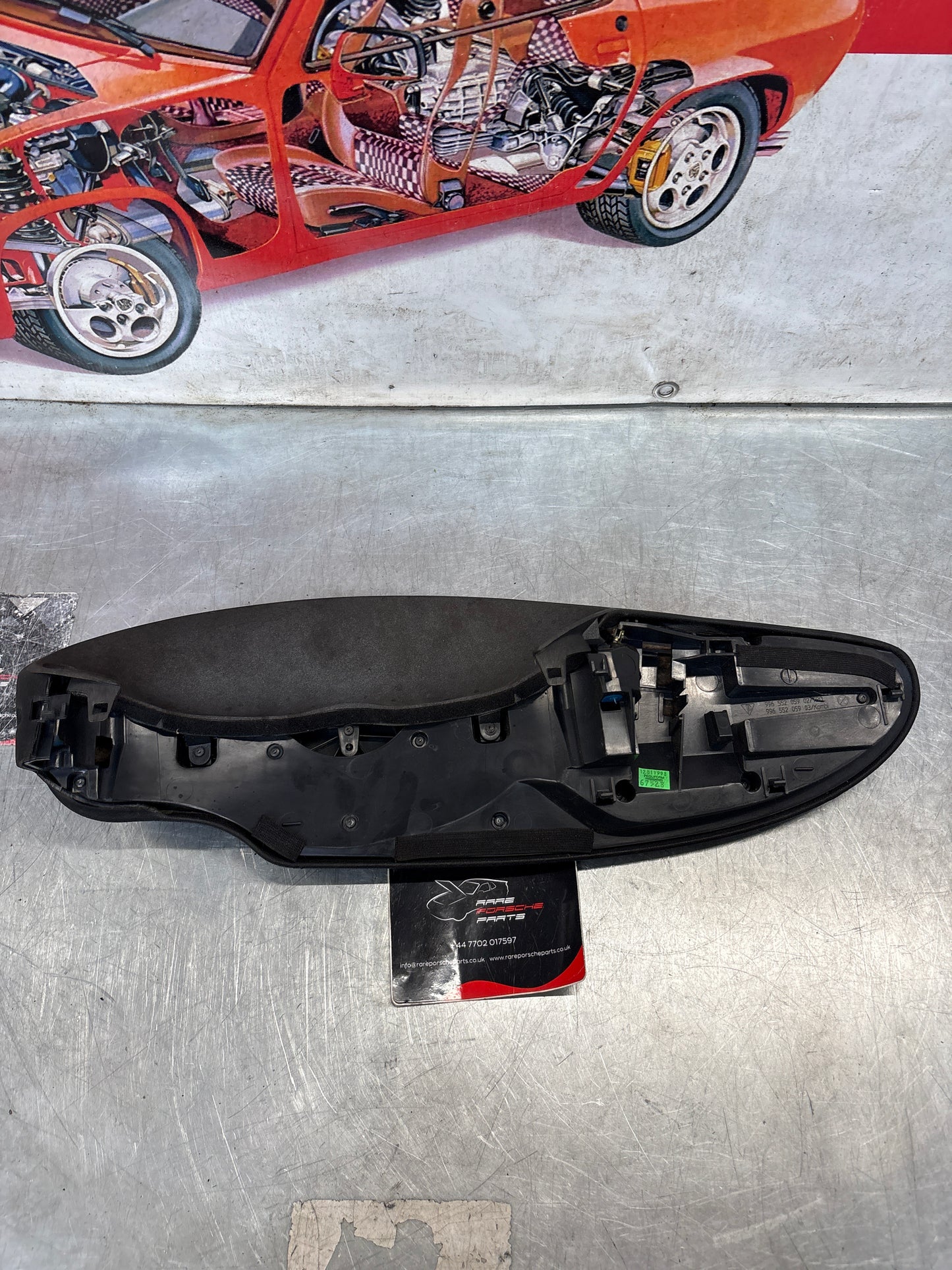 Porsche 911 996 dasboard cluster trim, used, black 99655205902