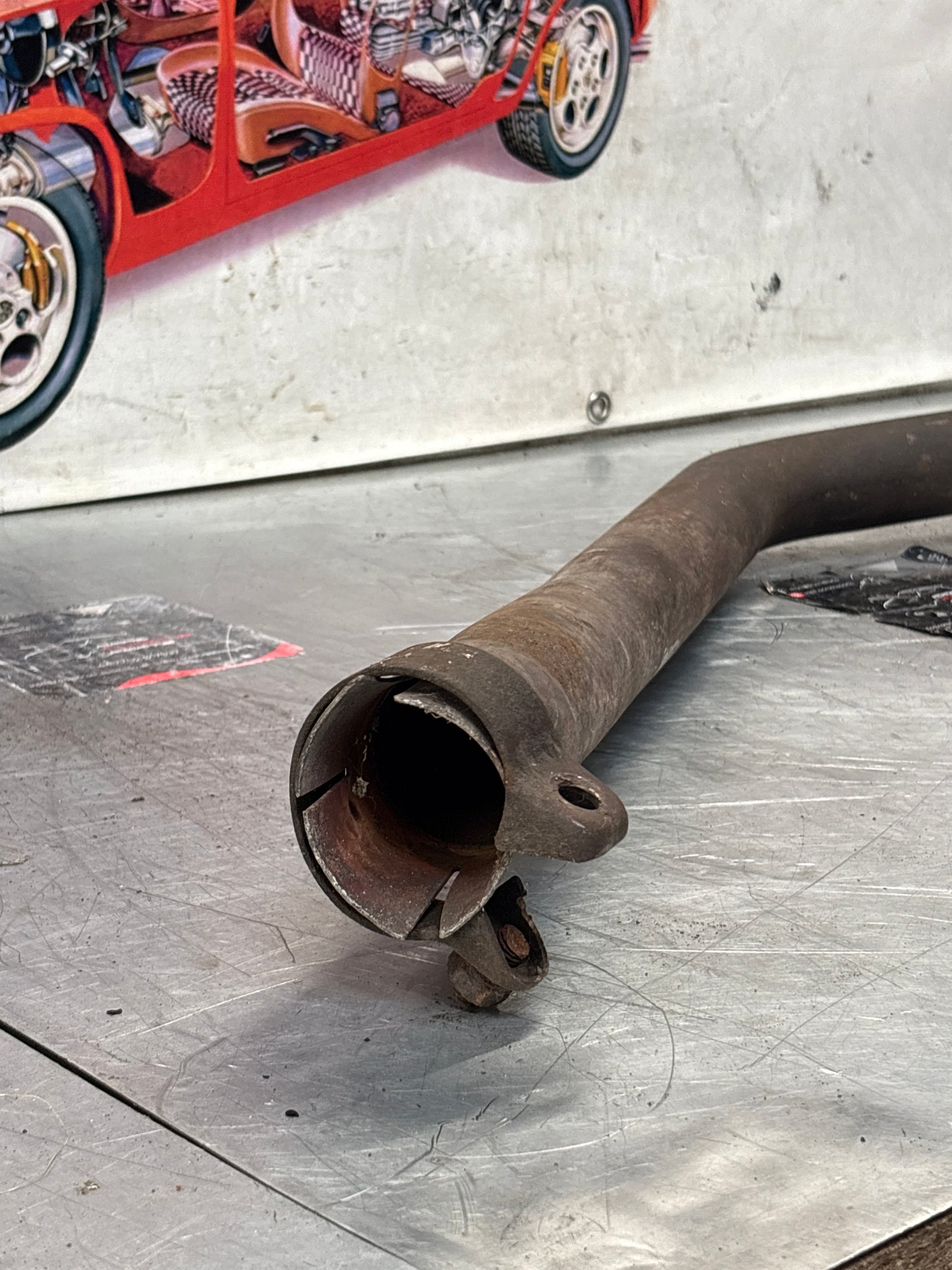 Porsche 928 Left side silencer, used 92811109301
