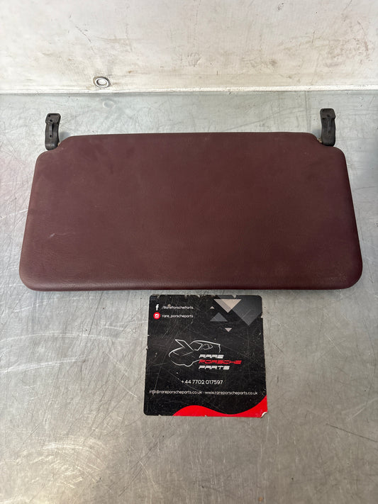 Porsche 928 L+R rear sunvisor, burgundy, used 92873103504