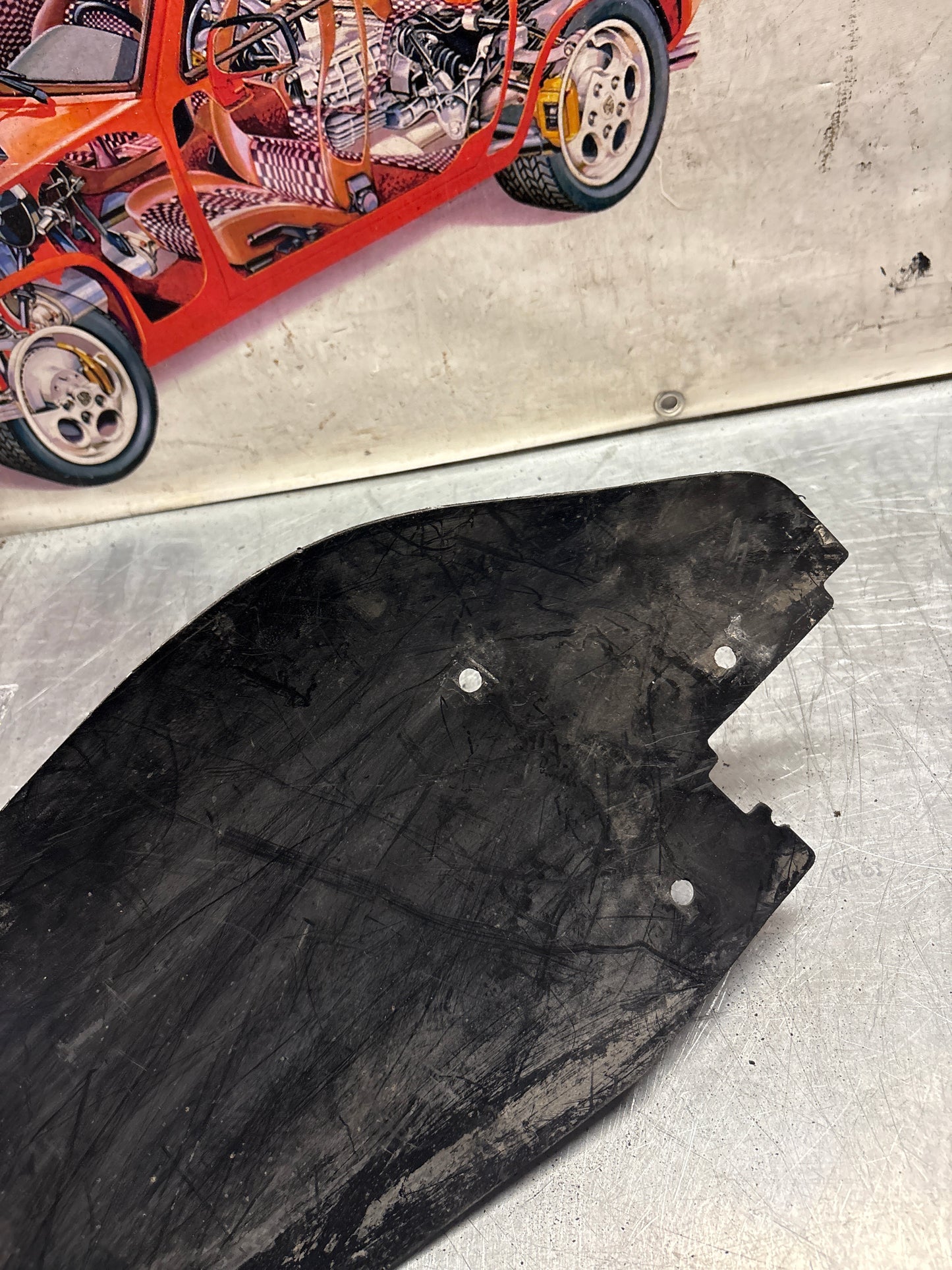 Porsche 928 rear left fender seal, used 92850431502