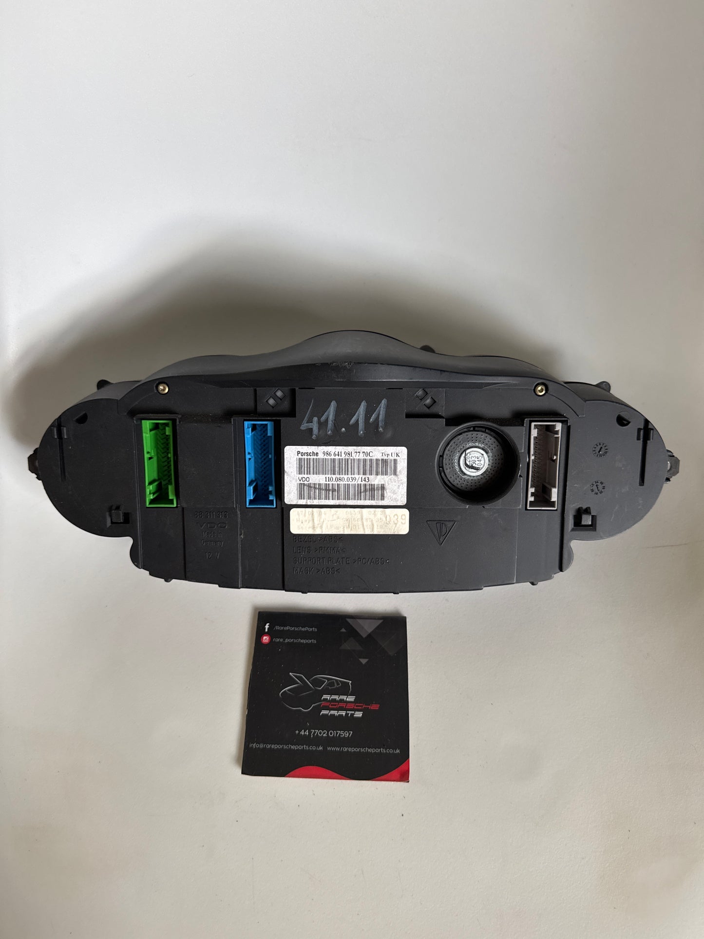 Porsche Boxter 986 Instrument Cluster, unknown mileage 9866419817770C used