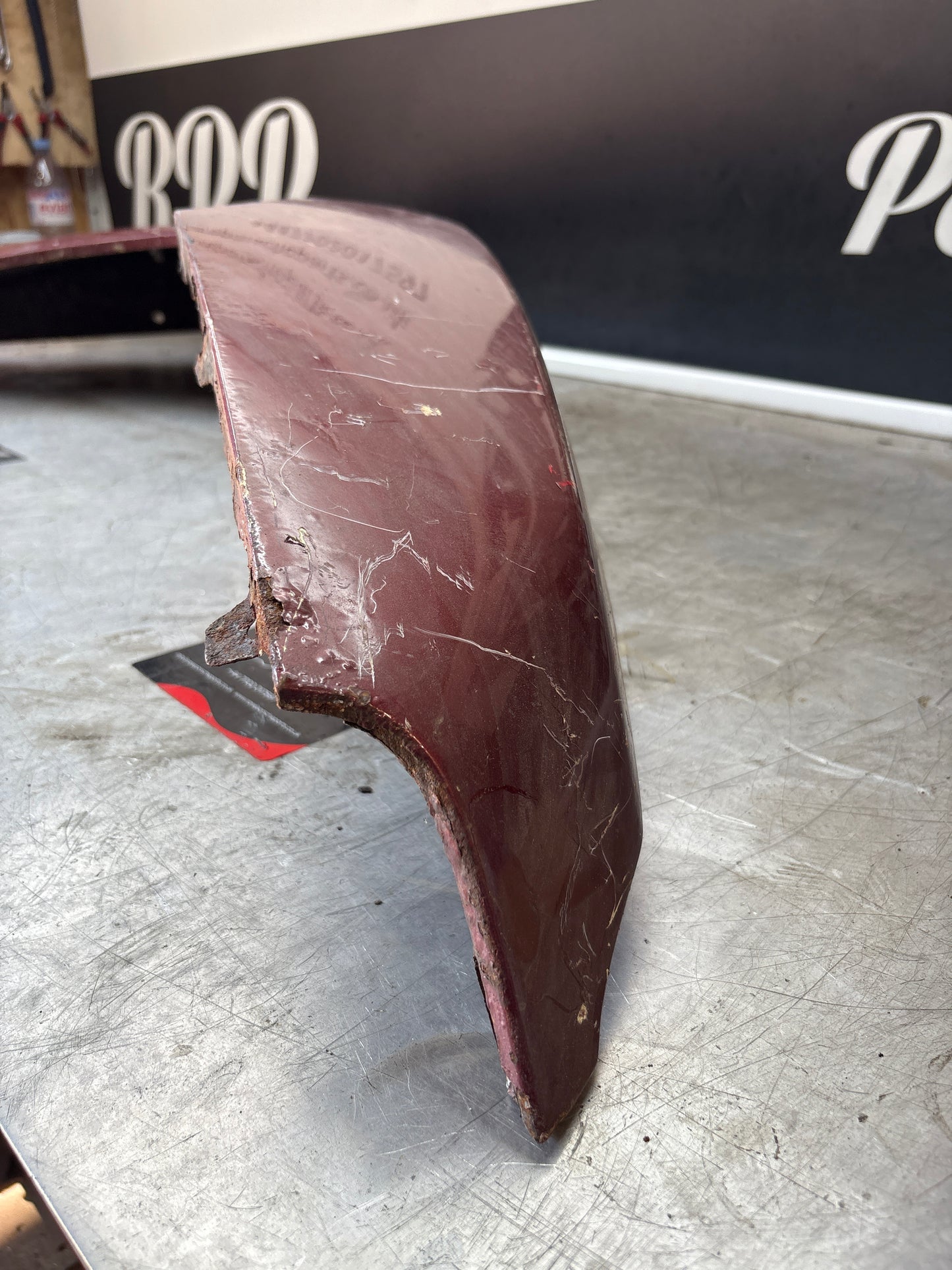 Porsche 944, early front right wing, in need of repair