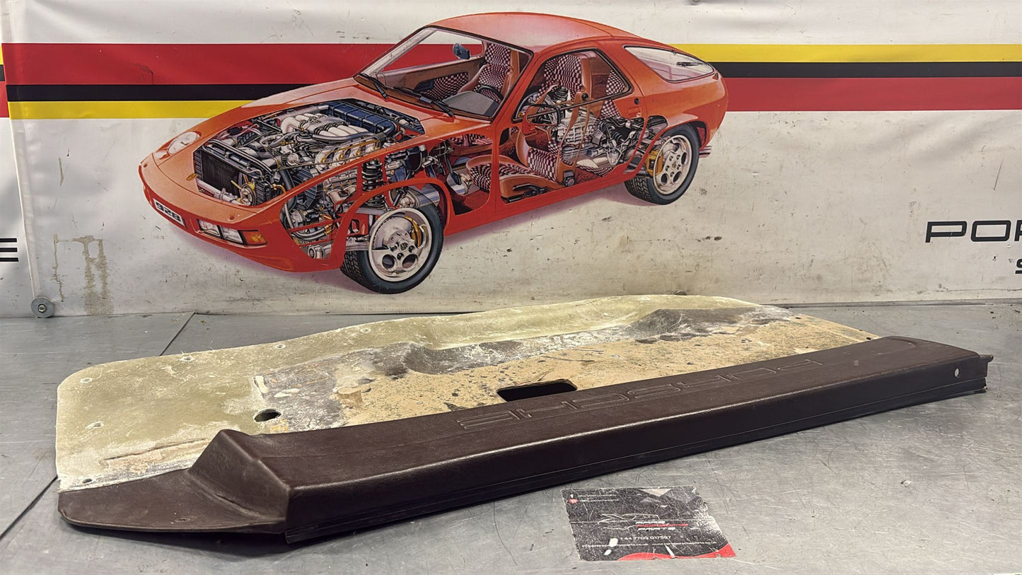 Porsche 924 / 944 early left manual Used door card, Porsche scripted brown, 477867011 no fabric!