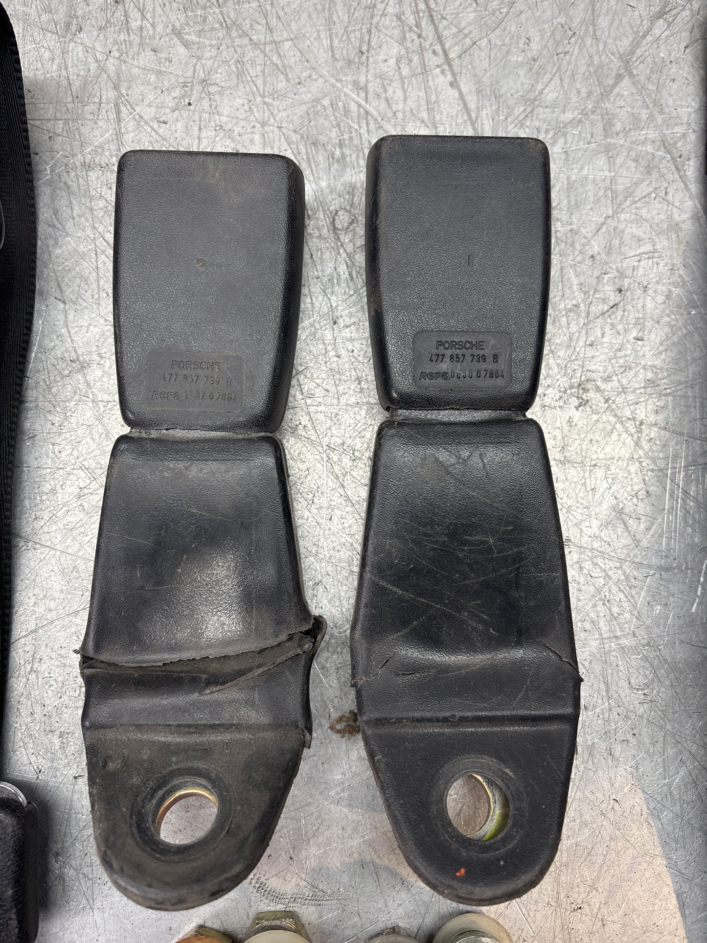 Used Porsche 924/944 rear 2 point static seat belt 477857795 used
