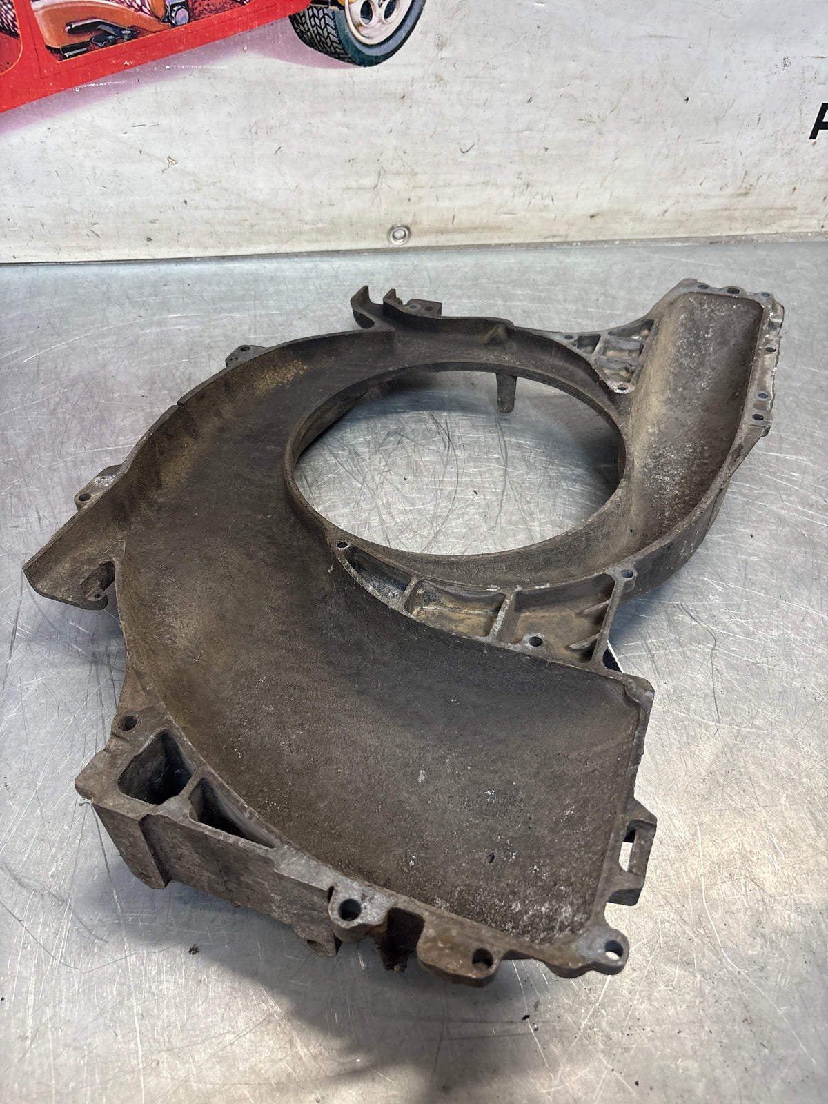 Porsche 914 engine cooling fan housing, used 021119225A