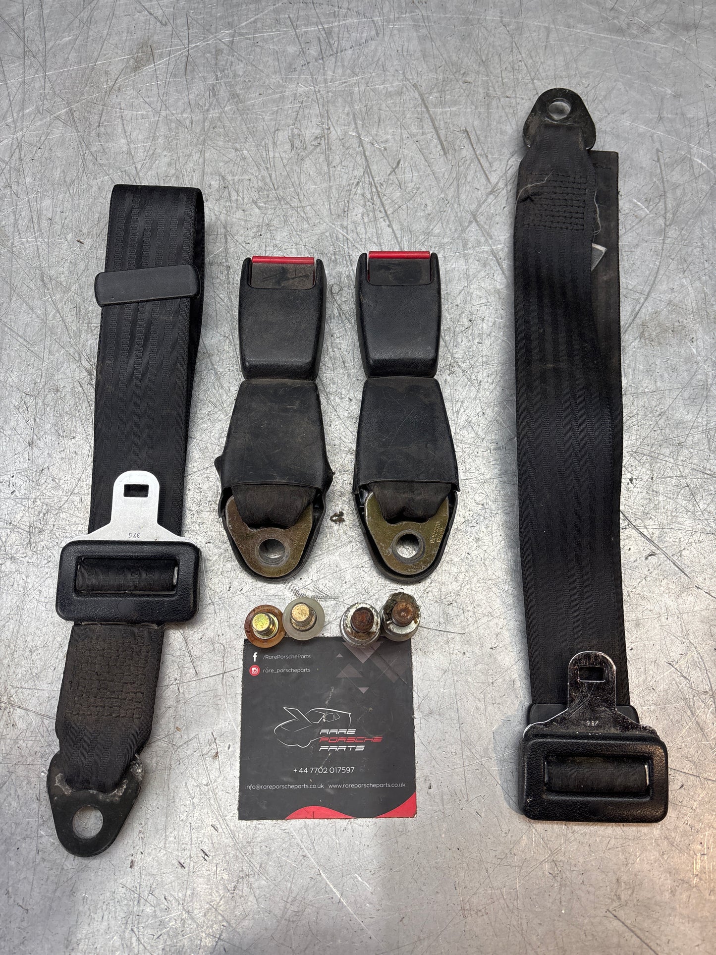 Used Porsche 924/944 rear 2 point static seat belt 477857795 used