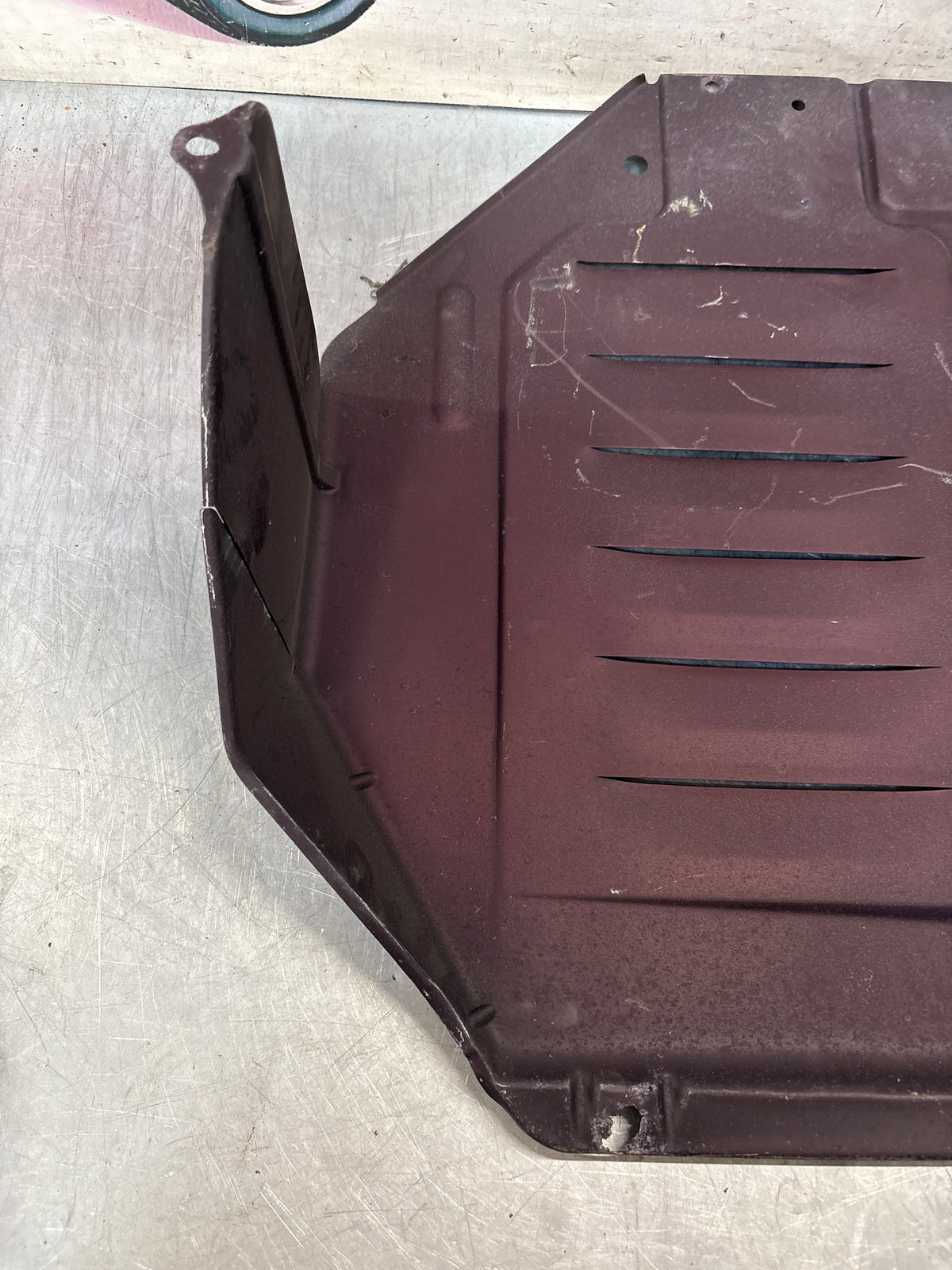 Porsche 944 engine tray / belly pan / undertray used. Aluminiun, shot blasted 94434116103