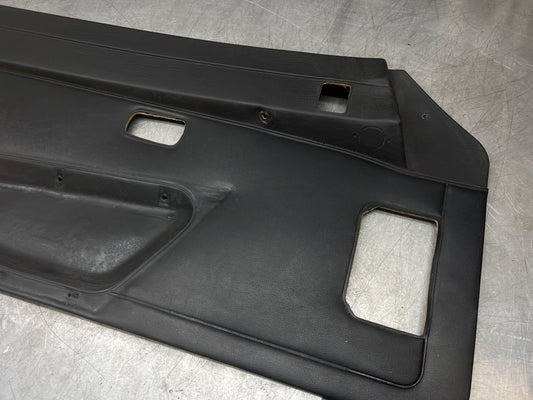 Porsche 924/944 early Porsche brown / white pinstripe door card used condition left side, Rhd, 478867011