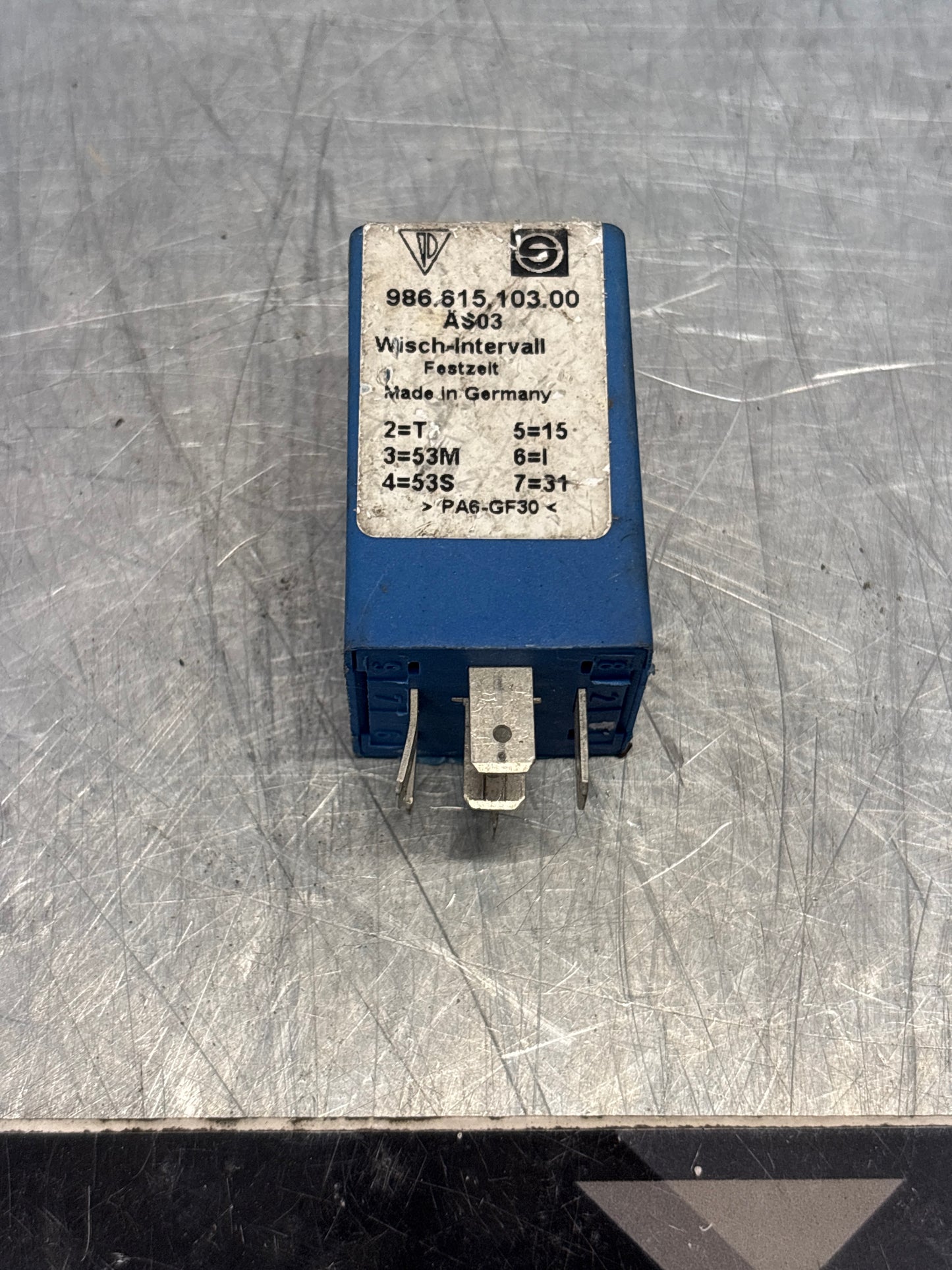 Porsche 986 Boxster S windshield wiper control relay, used 98661510300