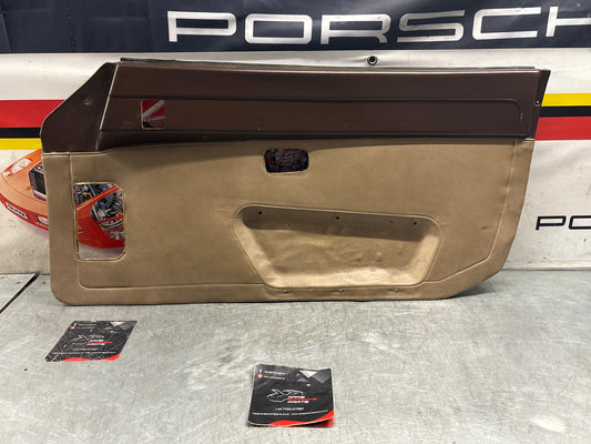Porsche 924 brown/beige electric window door card, right, off side 477867012 used