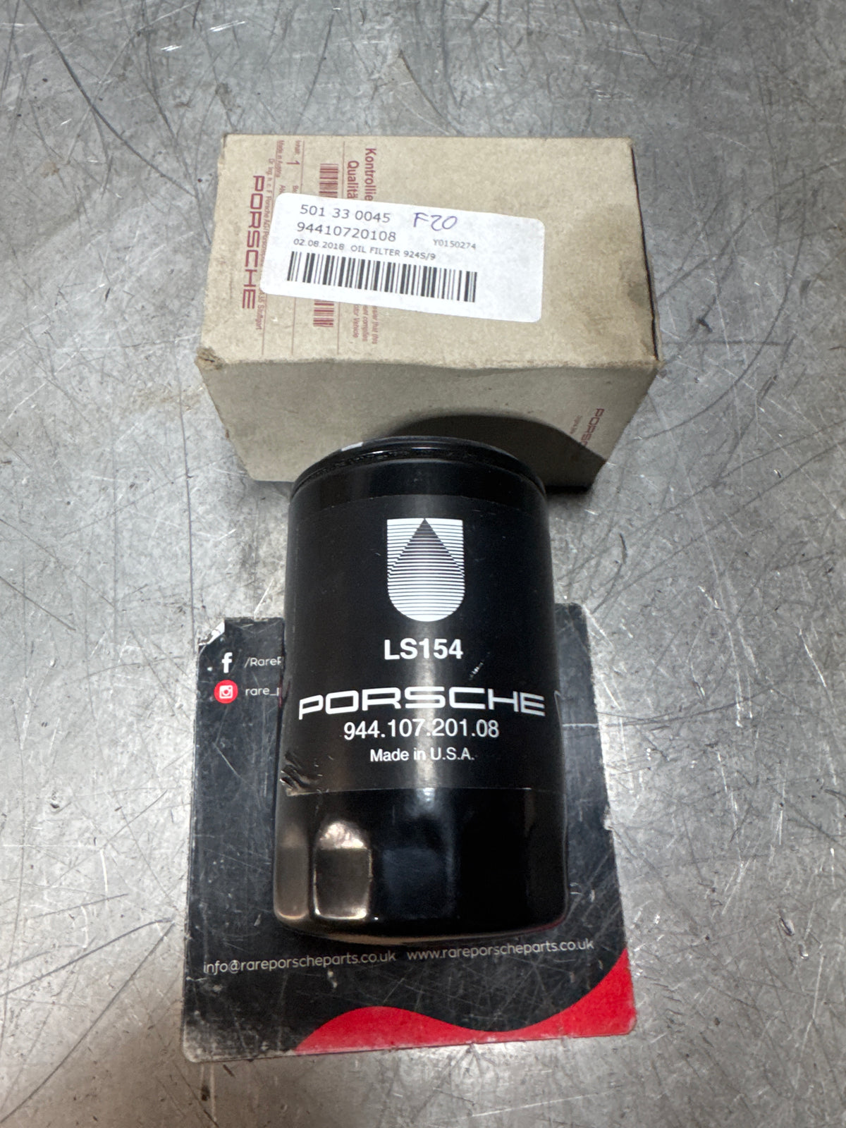 Porsche 944 Genuine Porsche Oil Filter. 94410720108. NOS