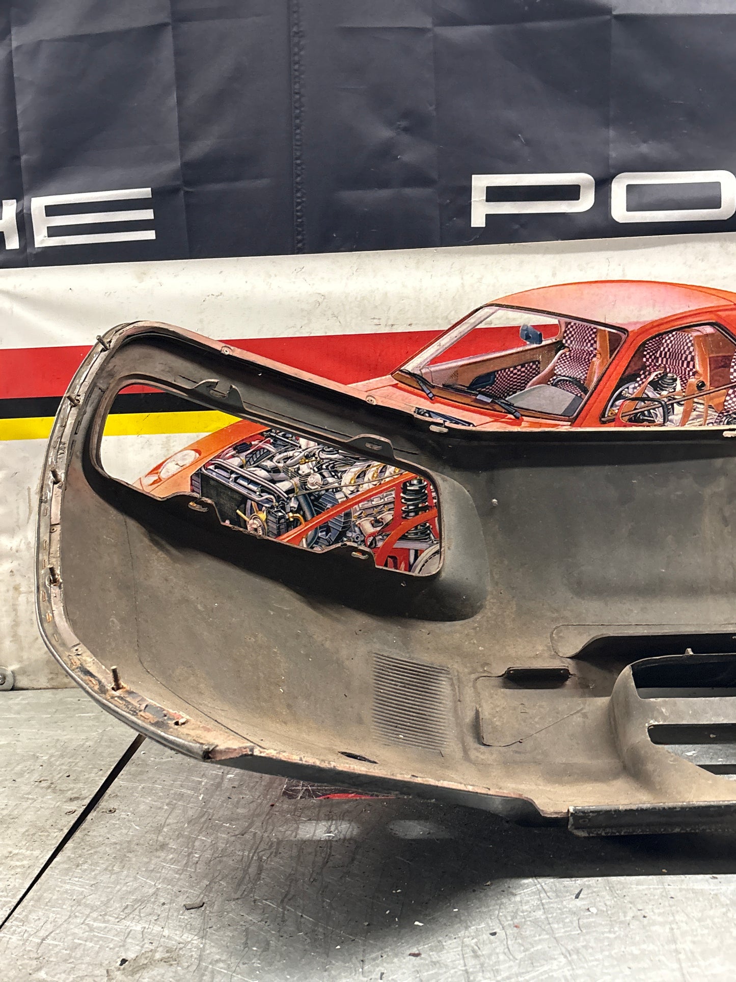 Porsche 928S rear bumper, used 928505023