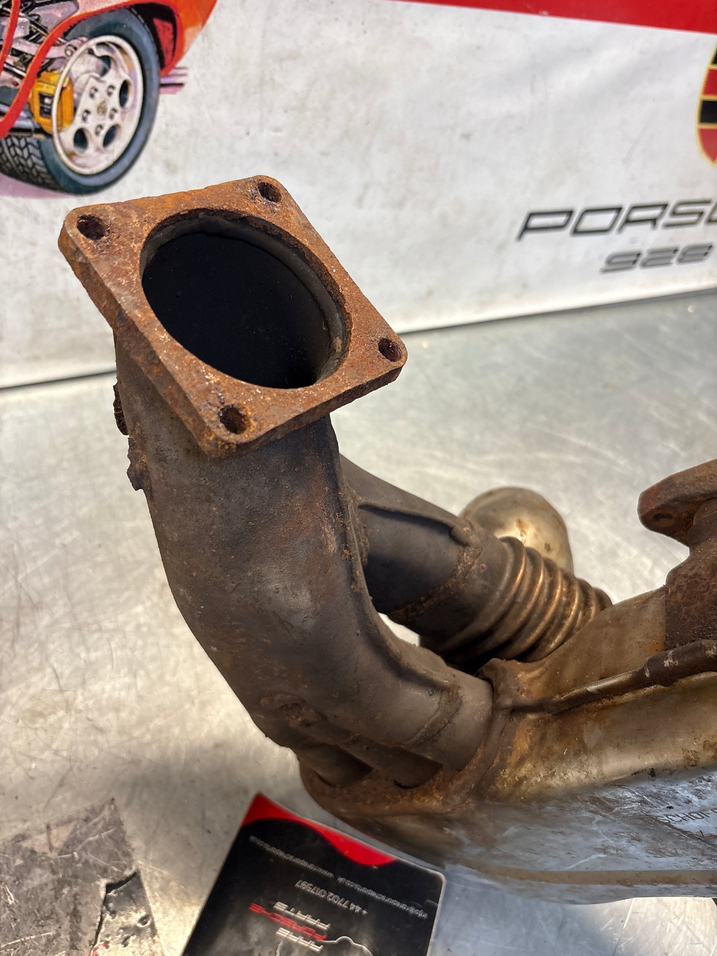 Porsche 911 964 left heat exchanger, used 96421103905