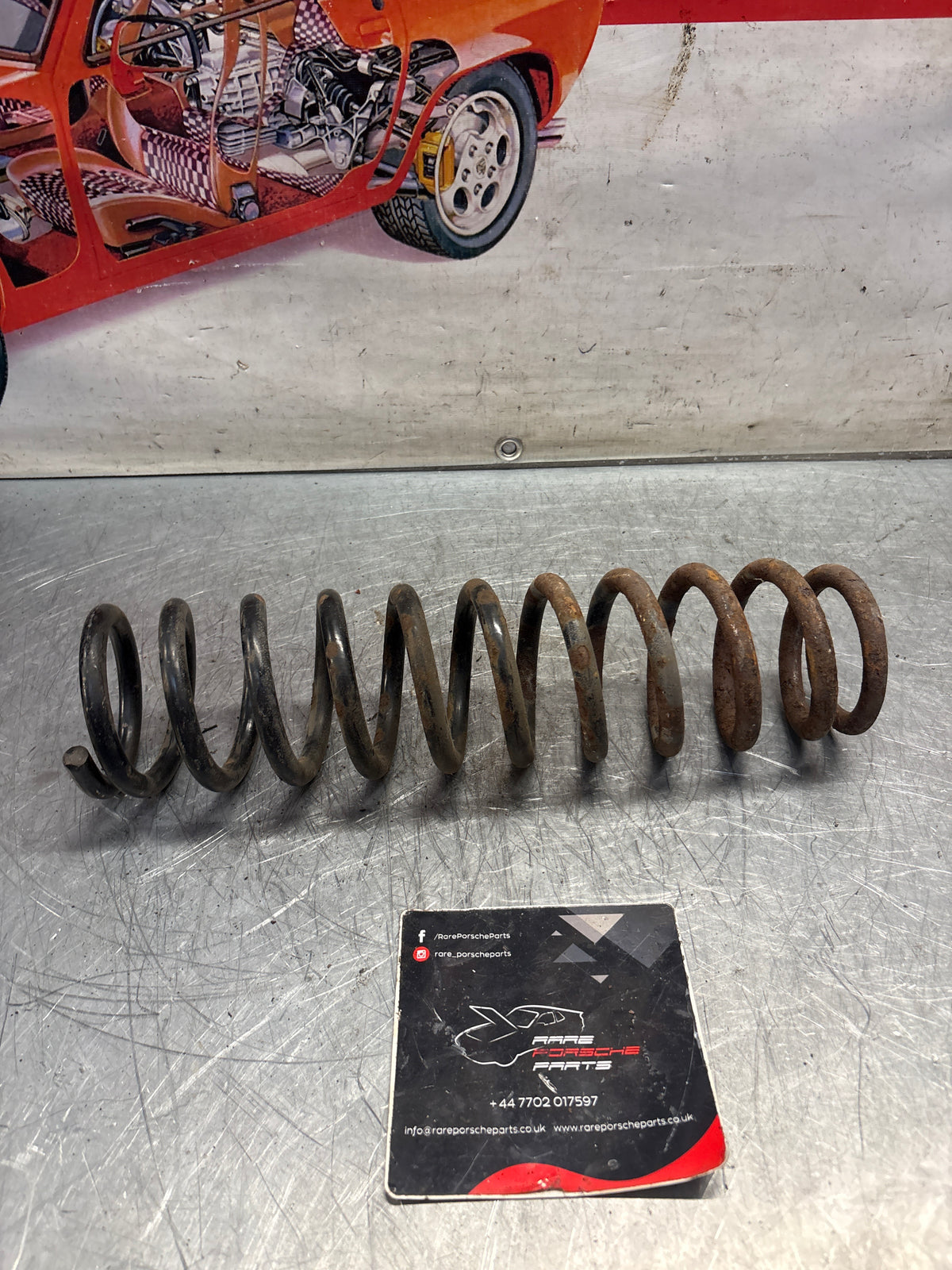 Porsche 911 964 rear suspension coil spring, used 96433353102