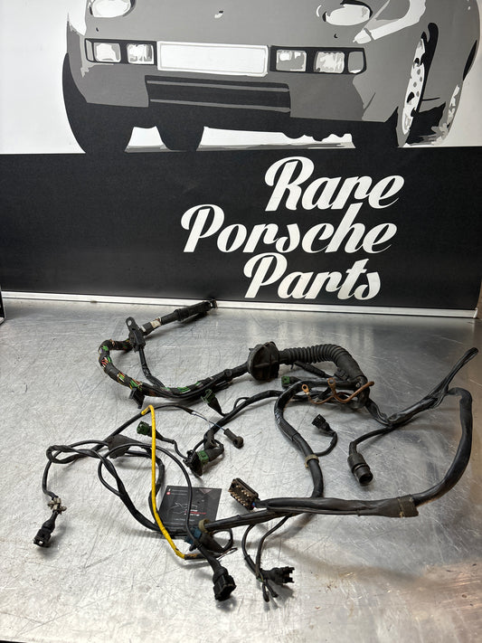 Porsche 944 S2 3.0 16V engine loom ECU wiring loom, used, sump plug missing 94460704008