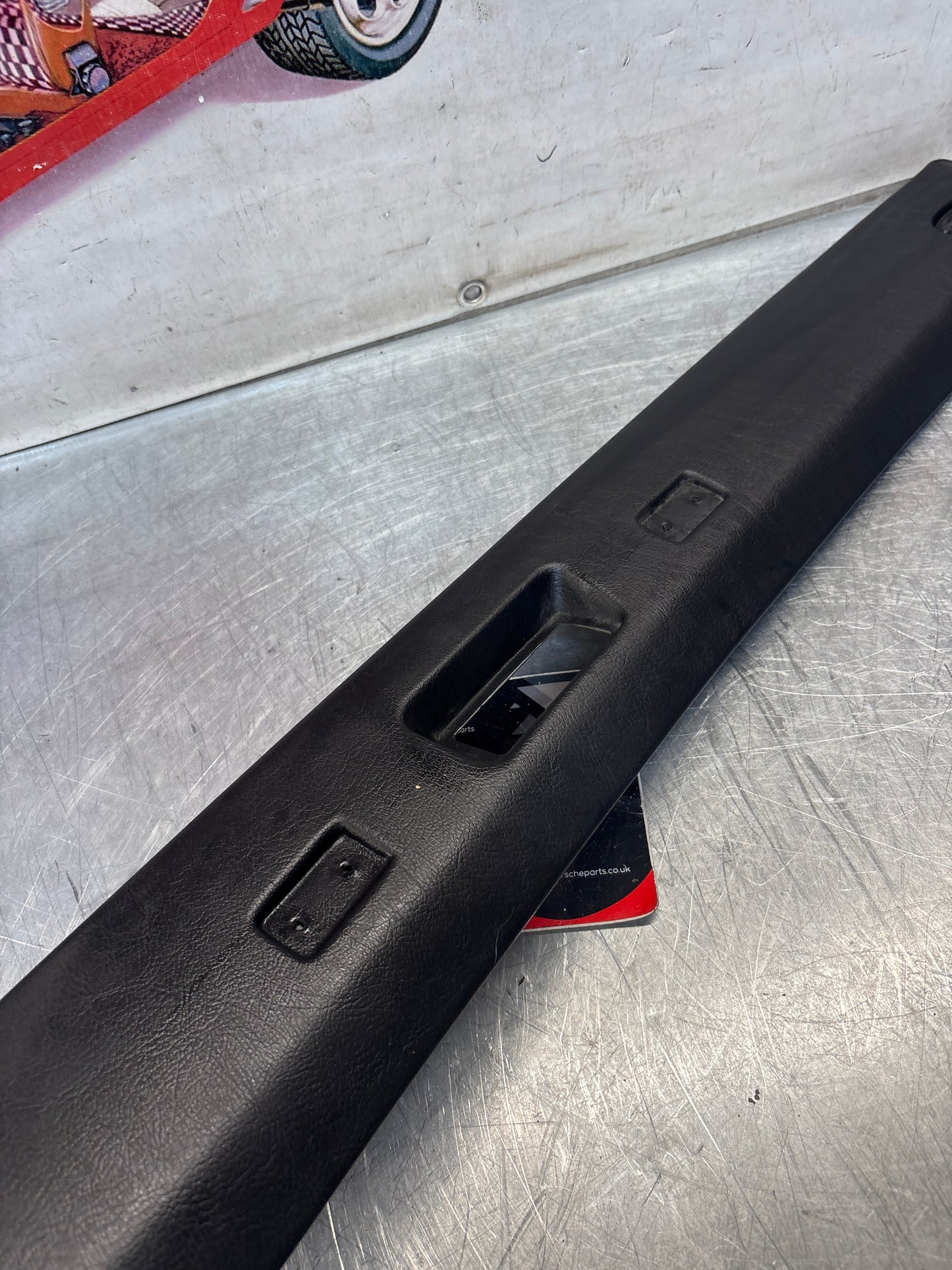 Porsche 944 / 968 front windshield panel trim, used, black 94455503700