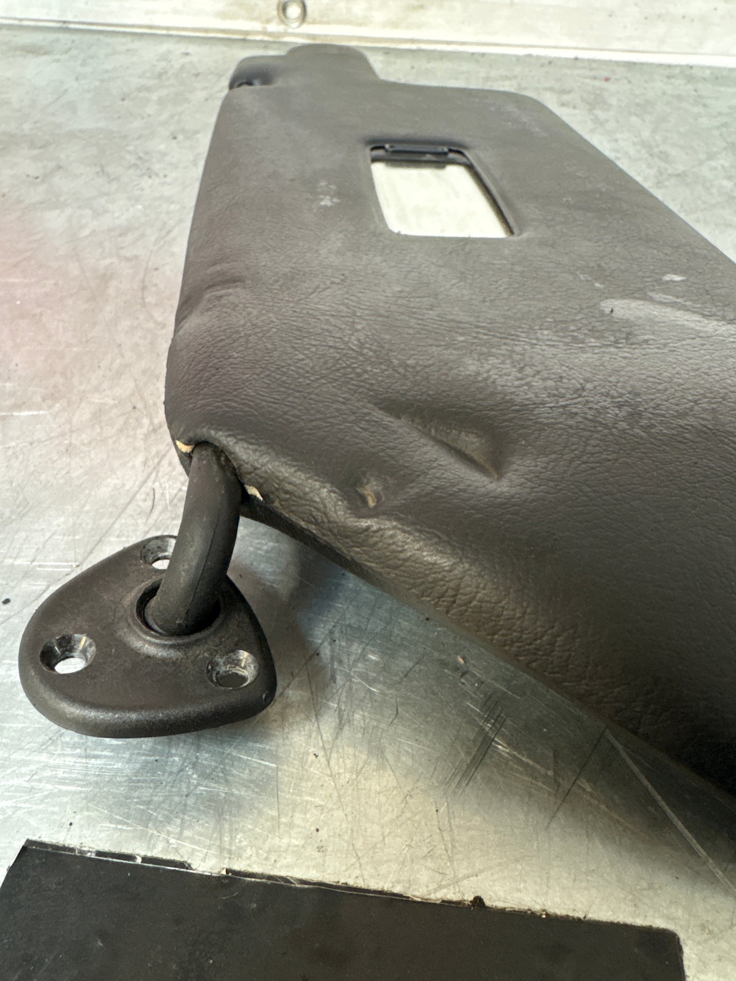 Porsche 944 left sun visor with mirror, Black, used 94473103101