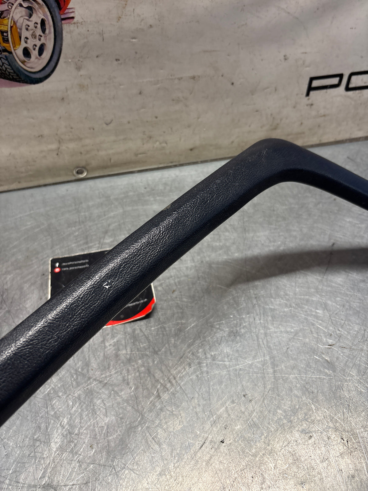 Porsche 928 right, off side door upper frame surround trim, marine blue 92855502602, used