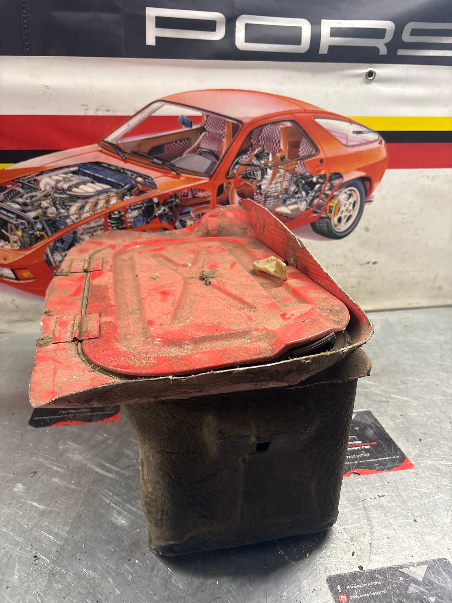 Porsche 928 Battery tray cut, 92850180502 used