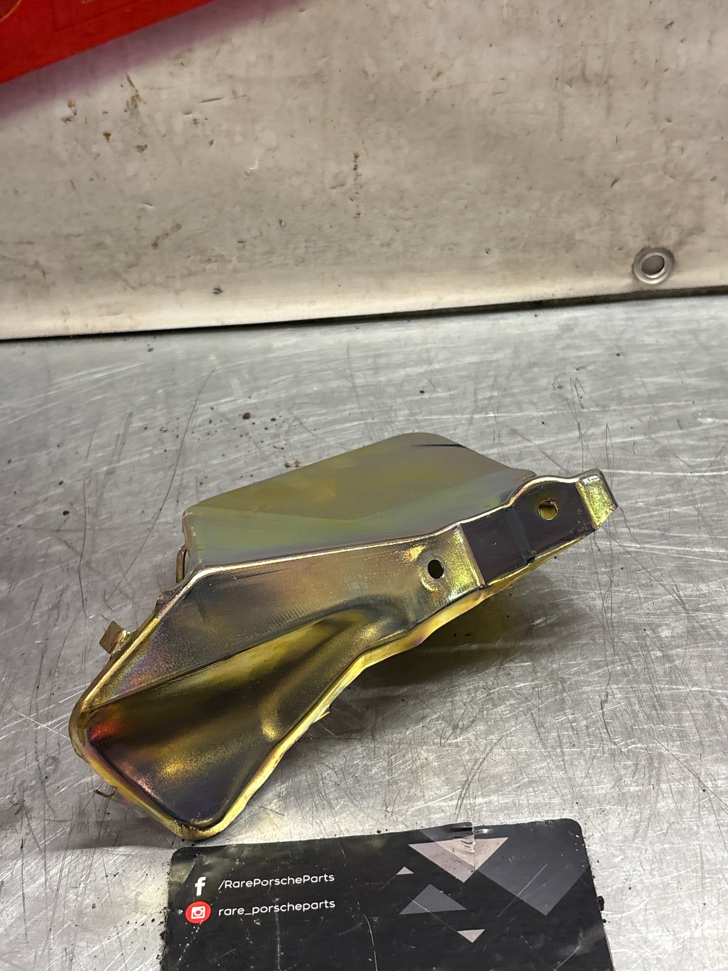 Porsche 928 82- mount cover heat shield plate left side, used 92837506701