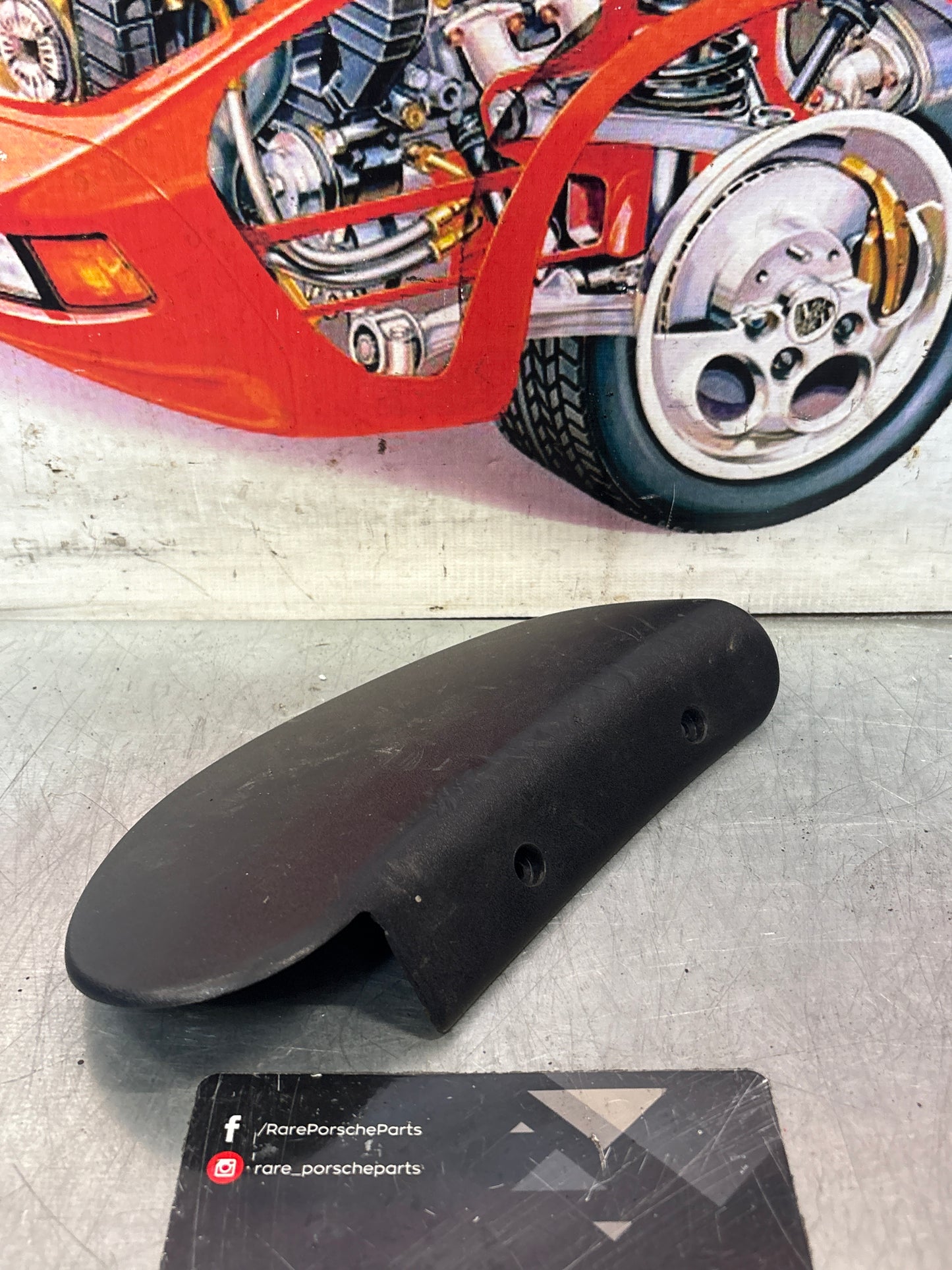 Porsche 928 seat hinge cover Marine Blue, left used 92852114702