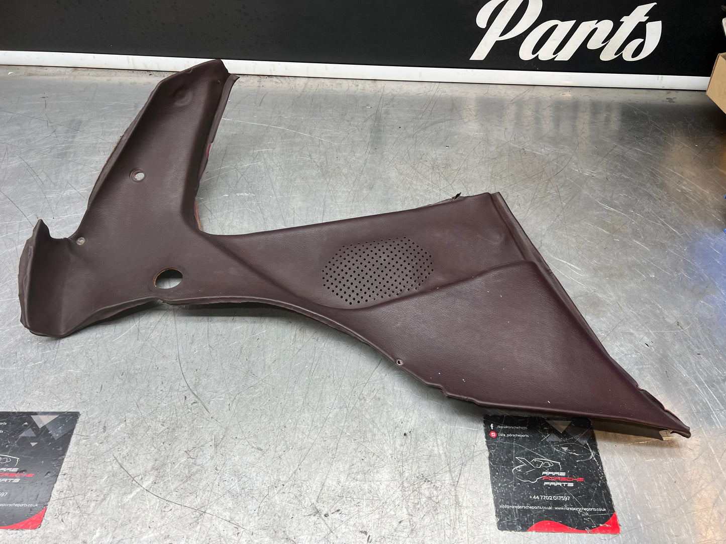 Porsche 944 burgundy rear interior C Post trims/cards. Quarter panel trim used 94455502101 94455502201
