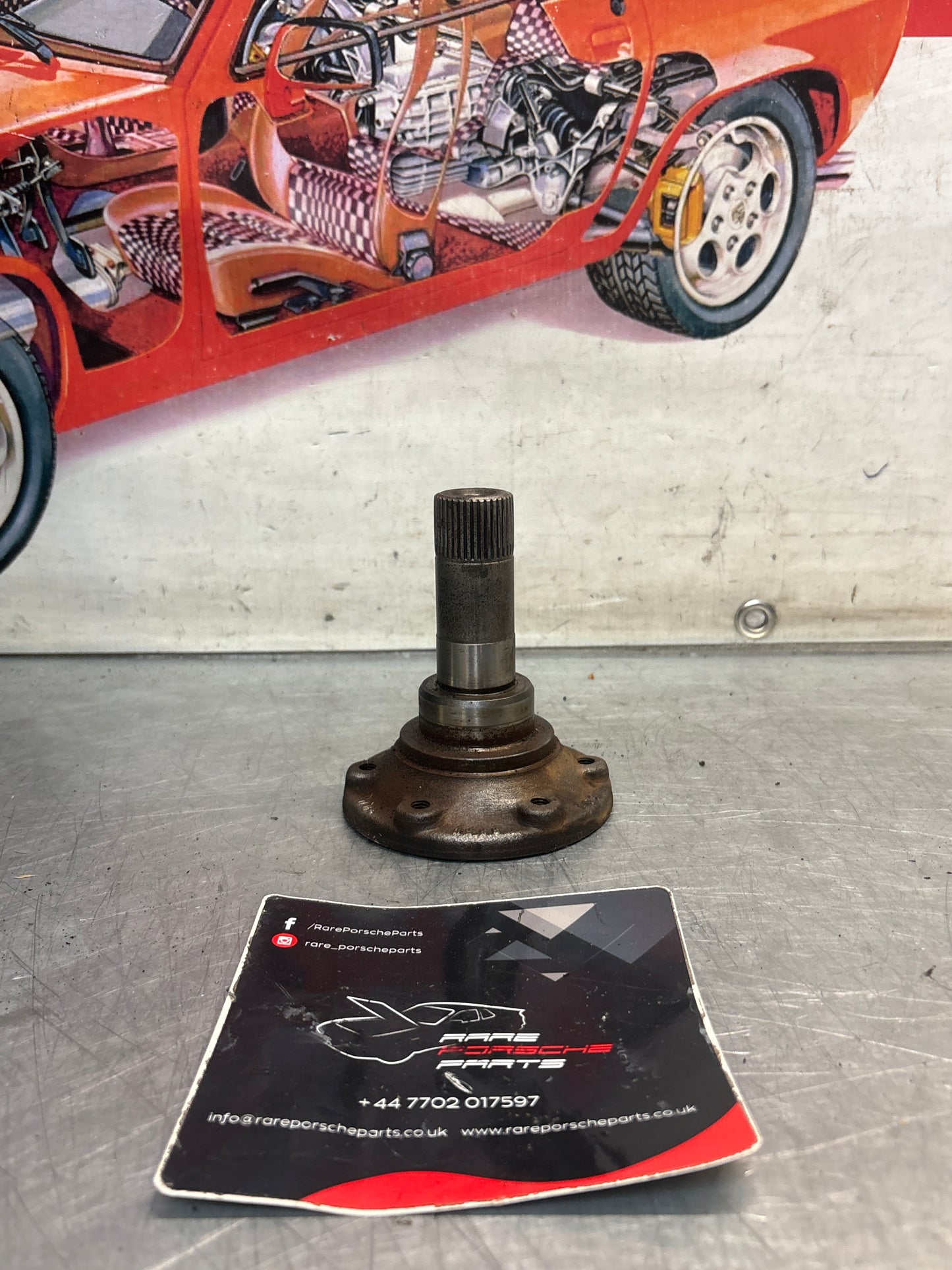 Porsche 924 / 944 flanged shaft, used 087409355C