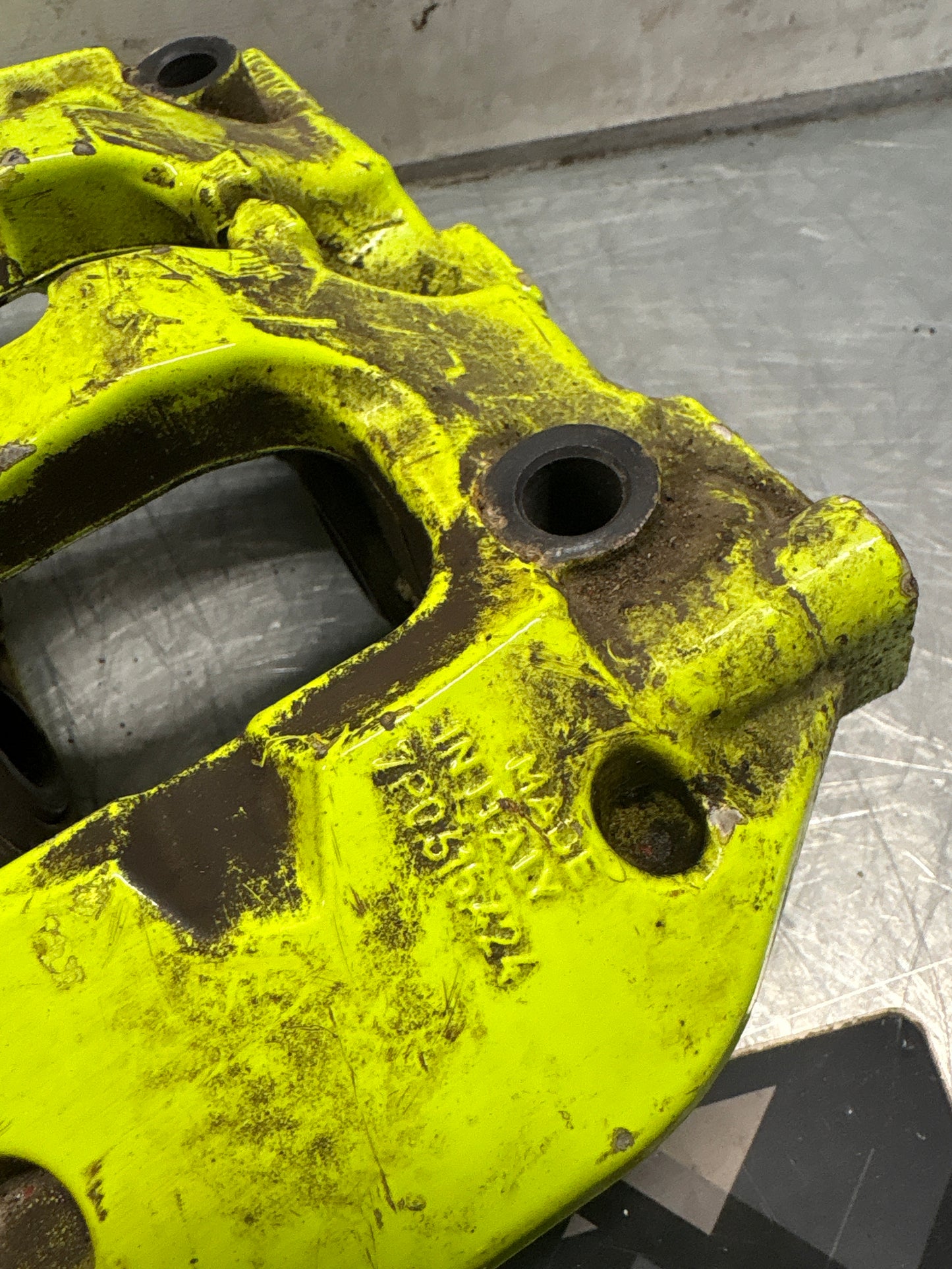 Porsche Cayenne rear passenger side brake caliper, used 7P0615424