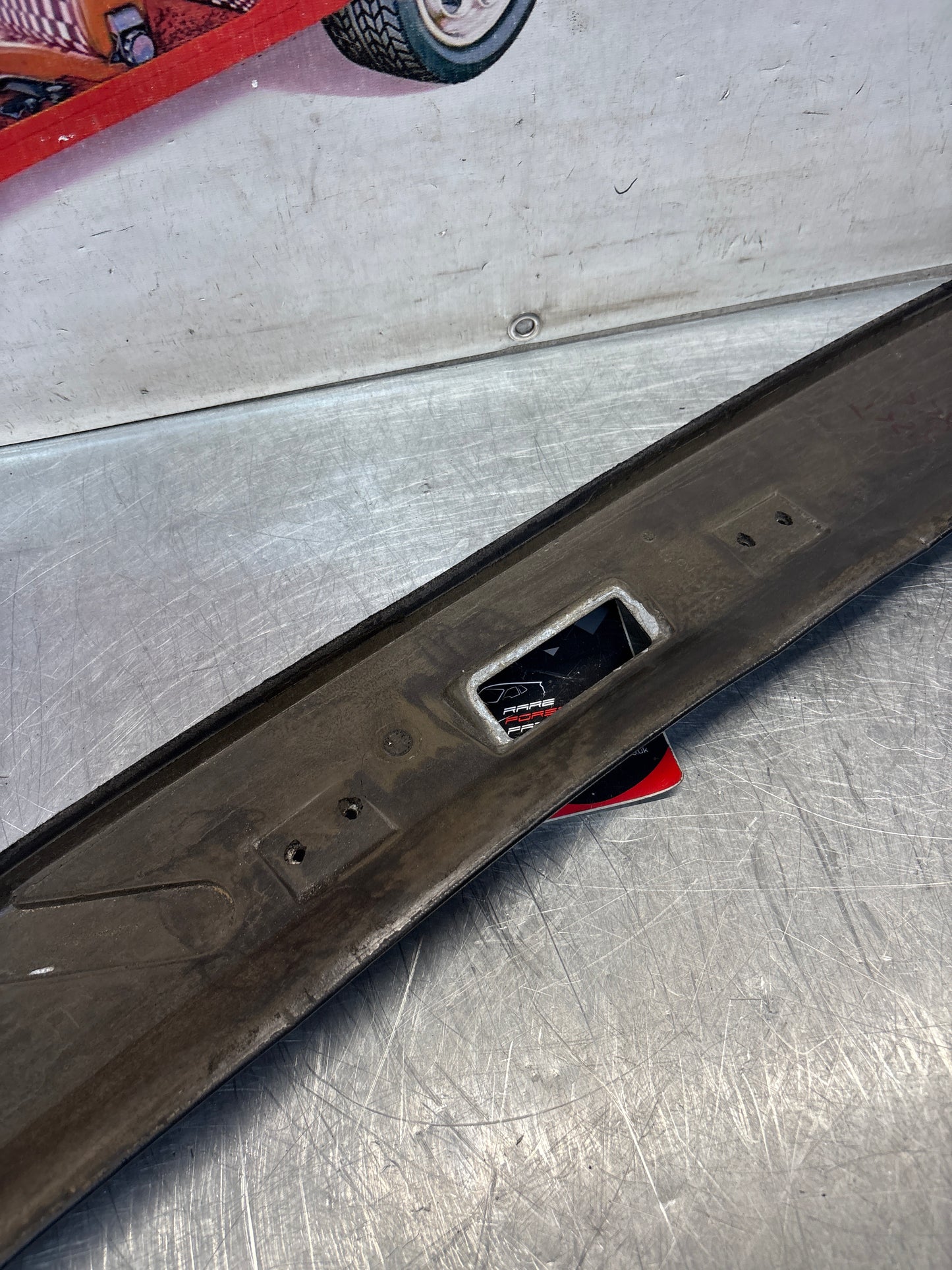 Porsche 944 / 968 front windshield panel trim, used, black 94455503700