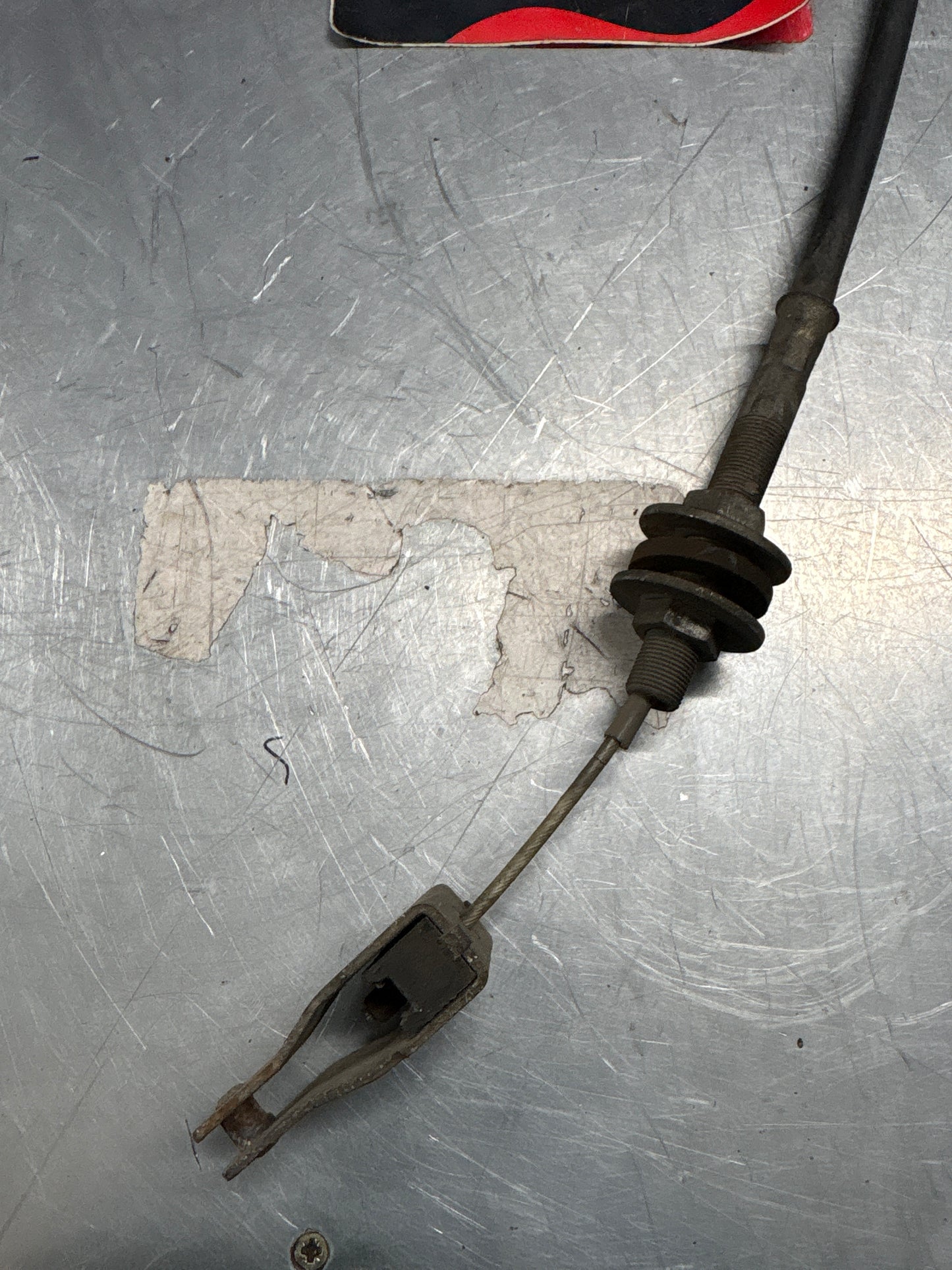 Porsche 924 2.0 LHD clutch cable, used 477721333B