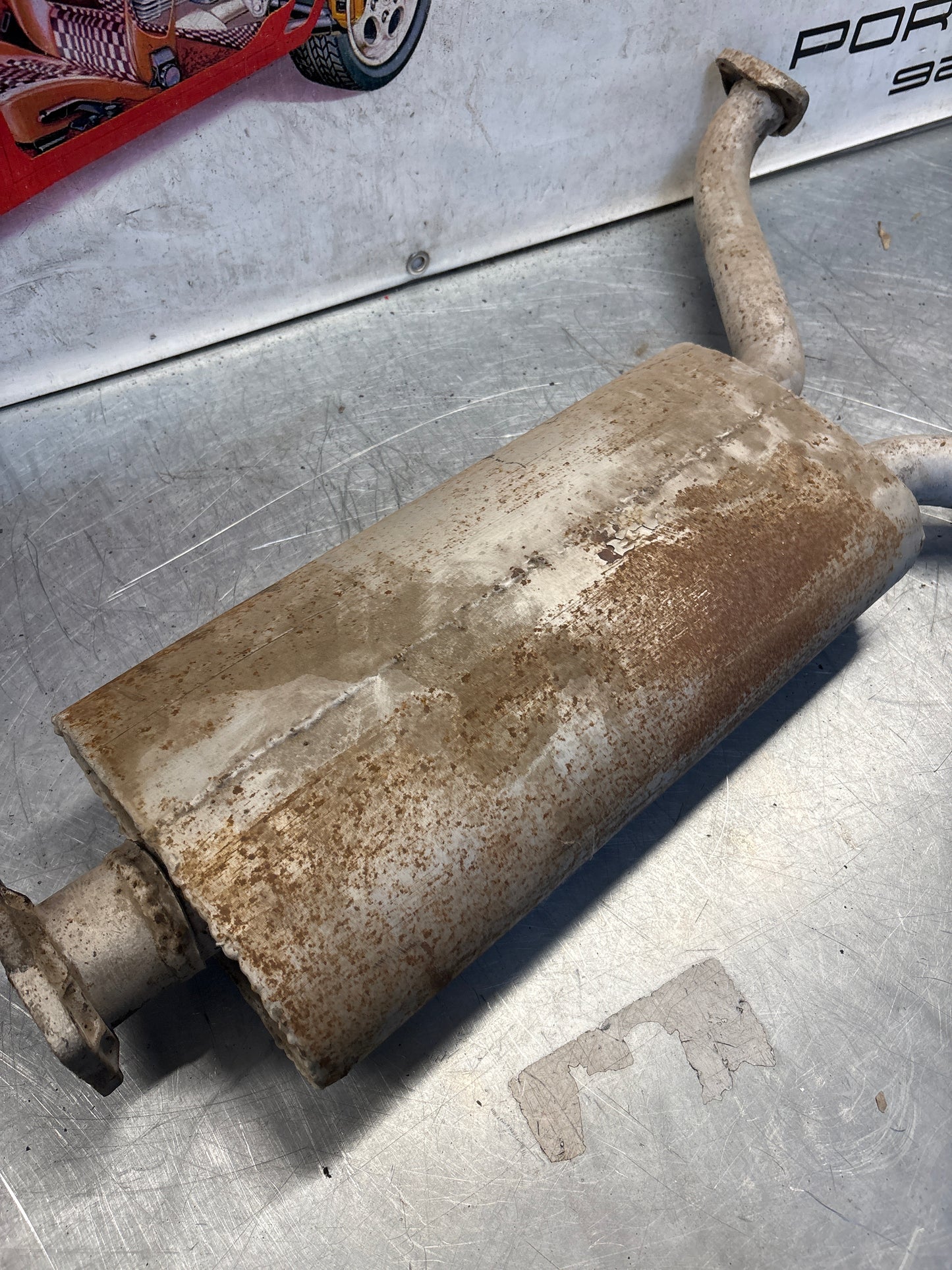 Porsche 928 middle exhaust silencer, 92811109601 used