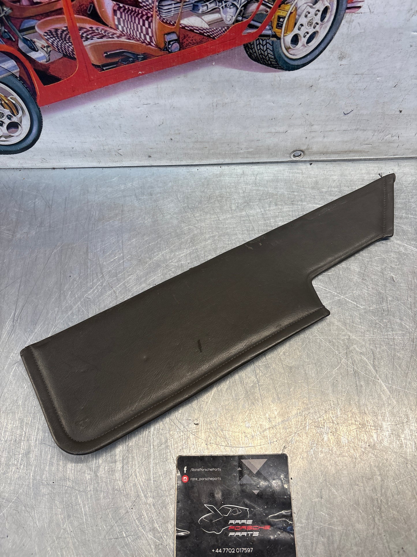 Porsche 928 door card insert panel, right, grey, 92855505202, used
