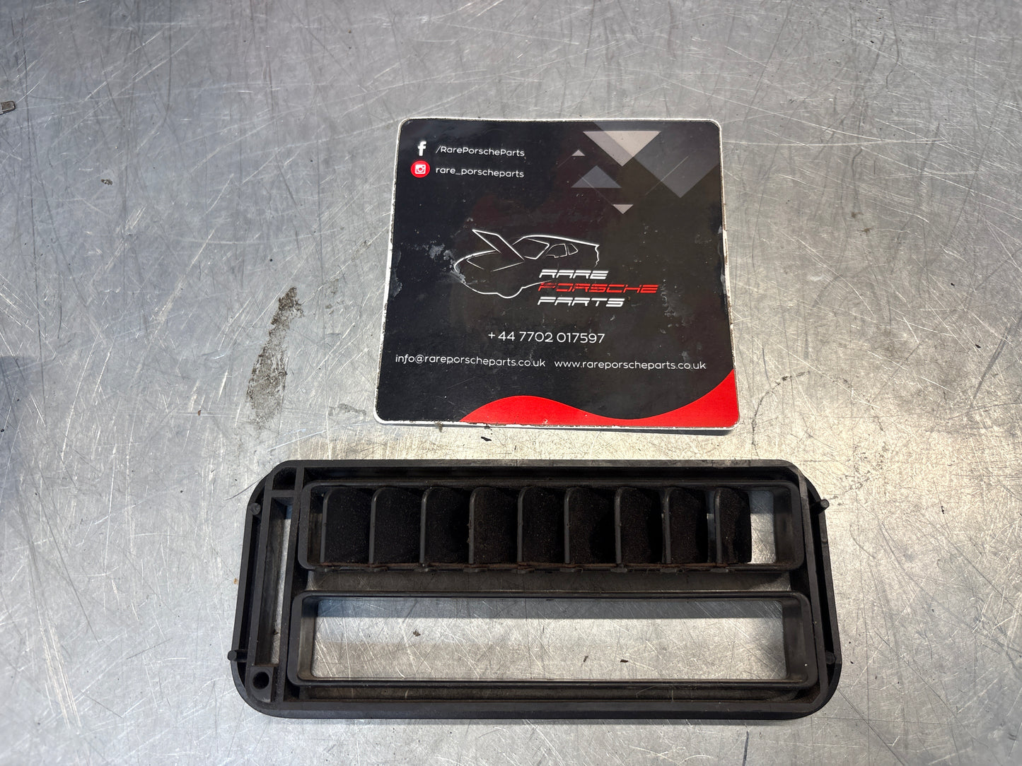 Porsche 928 air shower air nozzle ventilation cover frame, used 92857304550