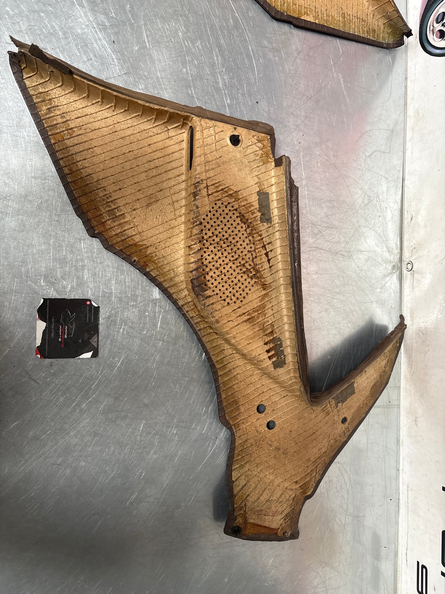 Porsche 944 924 brown rear interior C Post trims/cards. Quarter panel trim used 94455502101 94455502201